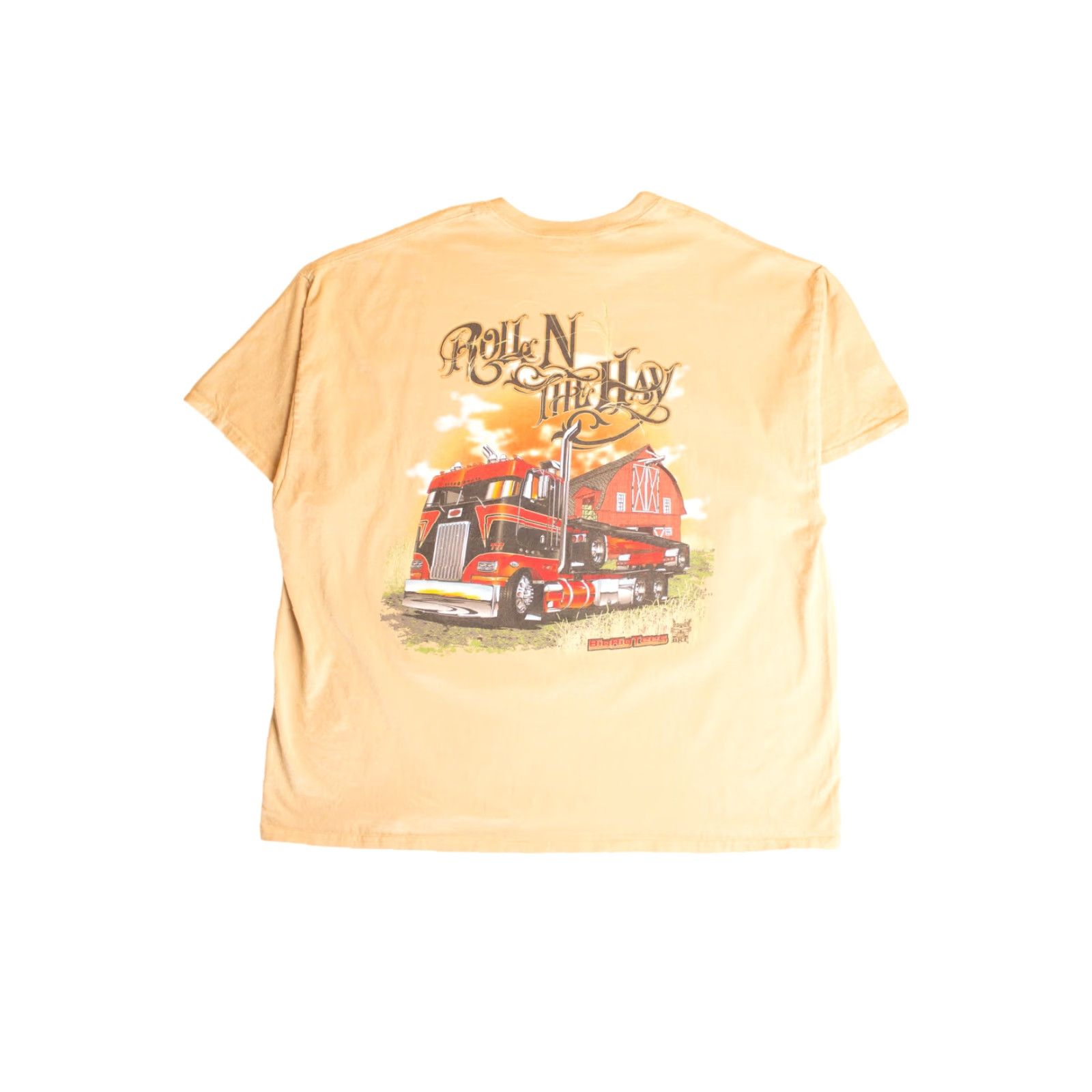 Gildan VINTAGE Roll N The Hay Big Rig T-Shirt XX-Large White Unisex Adults Short Sleeve 2010s Mens Womens Size US XXL / EU 58 / 5 - 2 Thumbnail