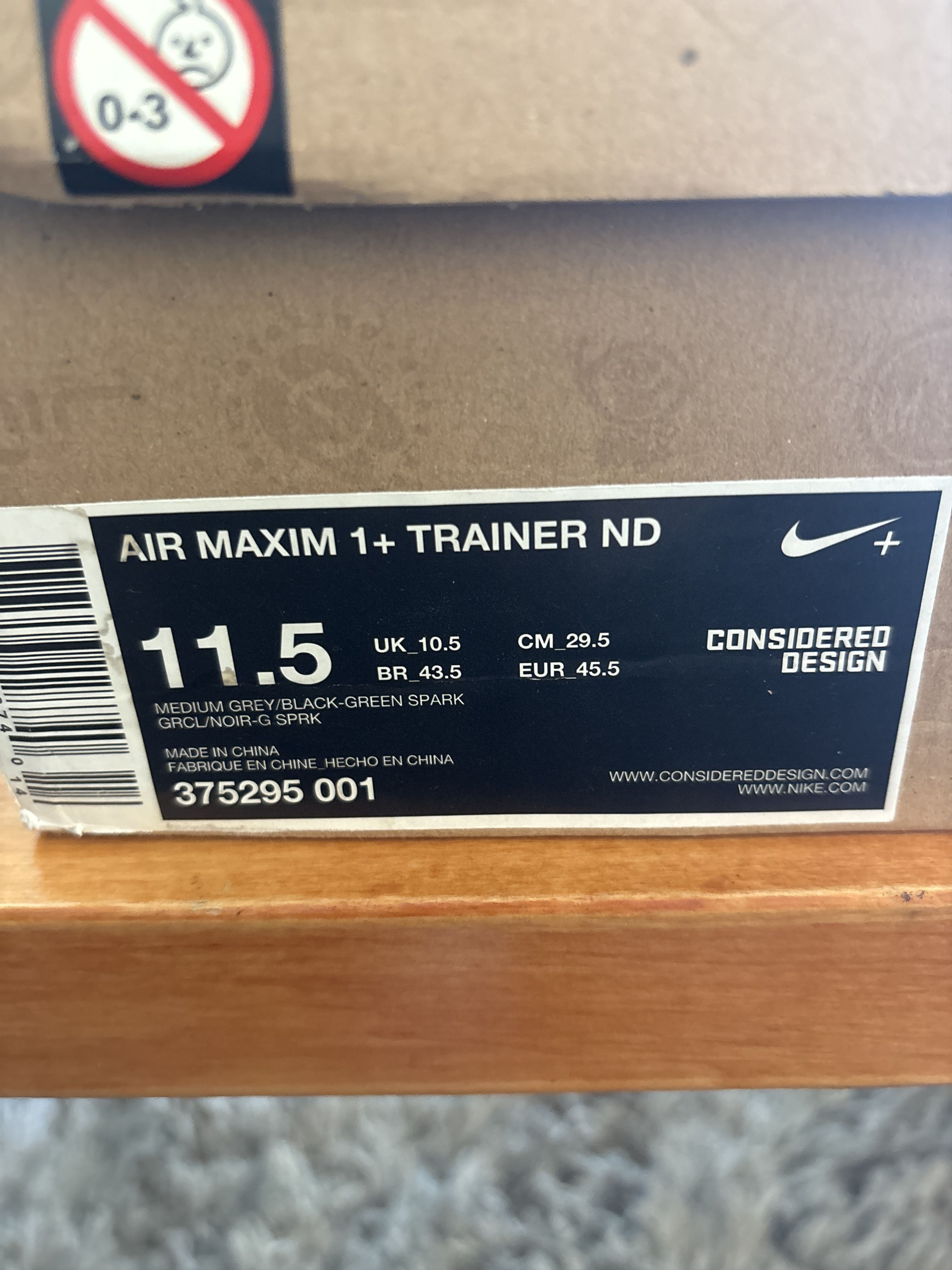 Nike Air Maxim 1+ Trainer ND Size US 11.5 / EU 44-45 - 5 Thumbnail