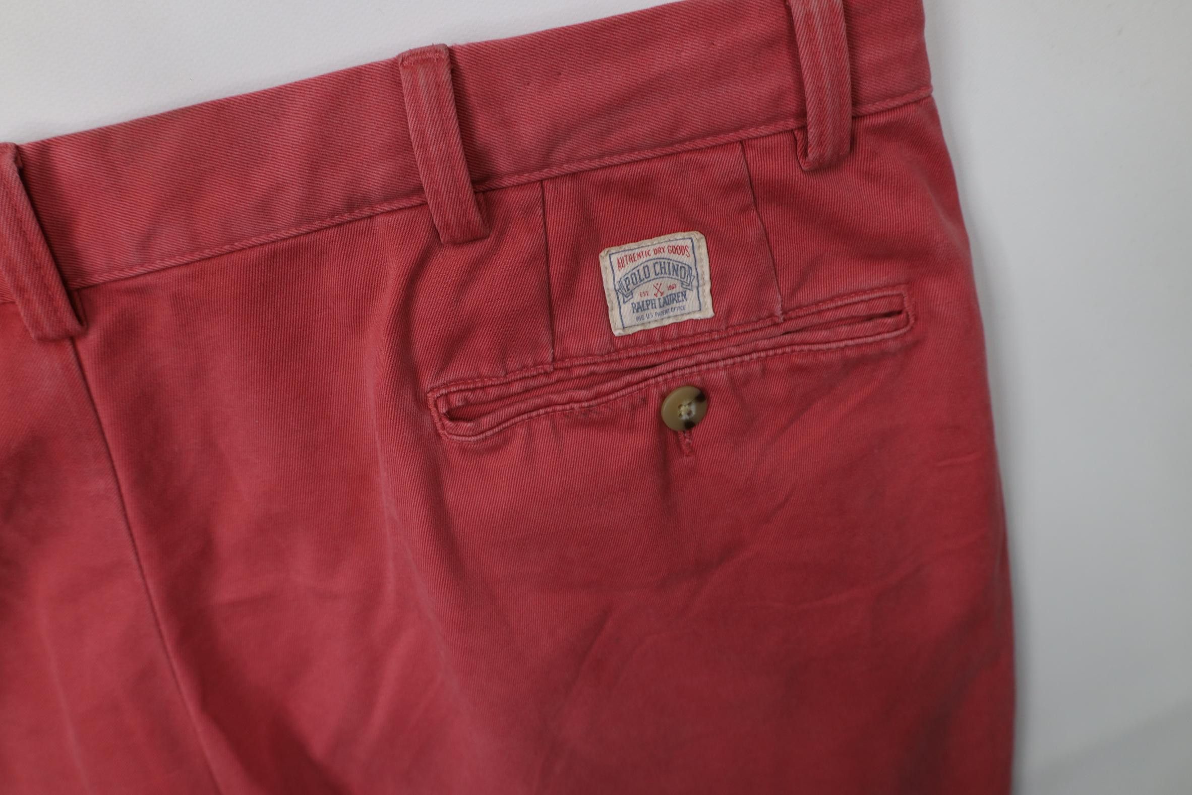 Polo Ralph Lauren Vintage Ralph Lauren Pleated Wide Leg Chino Pants Cotton Red Size US 42 / EU 58 - 16 Thumbnail