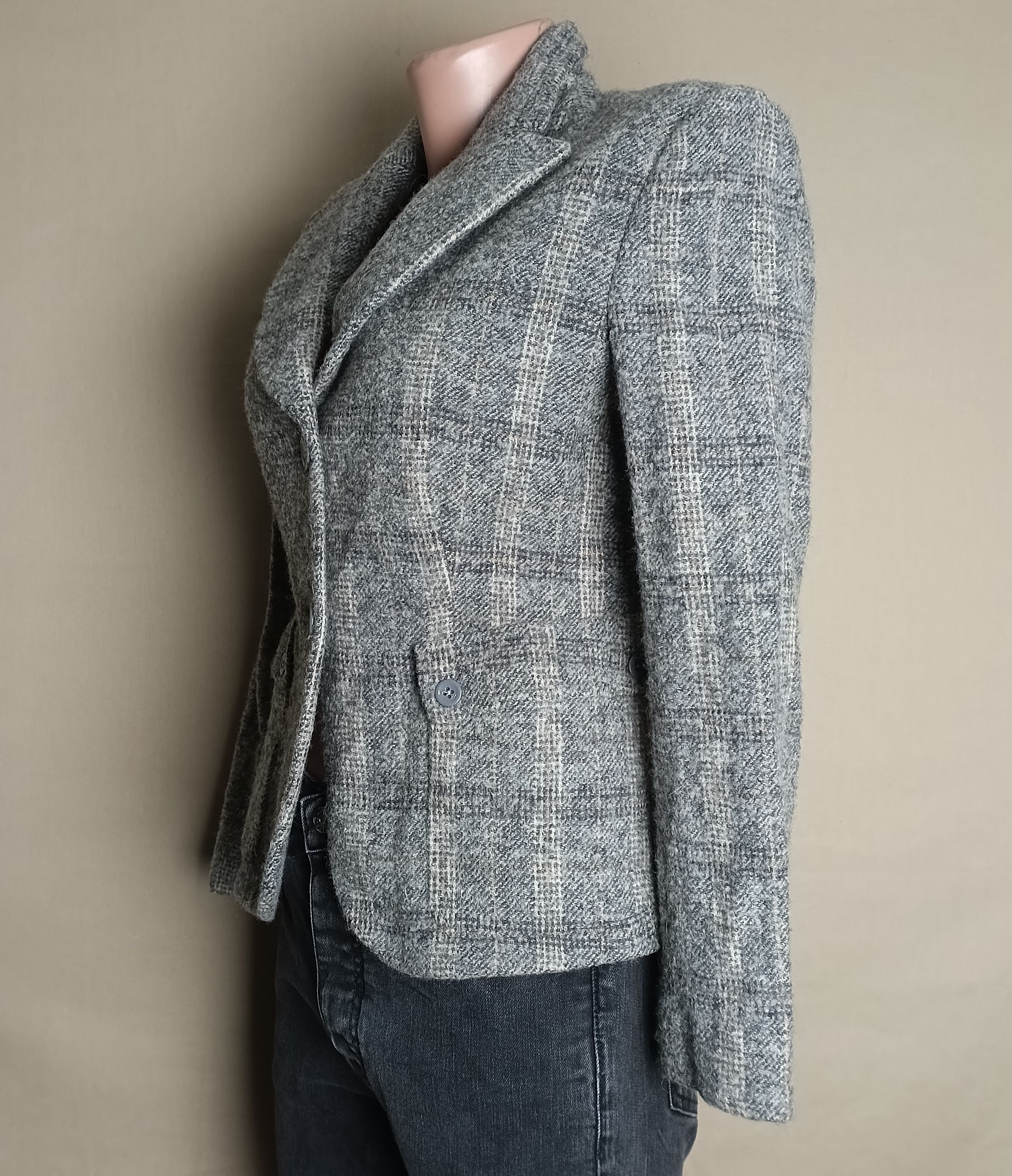 Valentino Valentino Wool Grey Plaid Check Blazer Jacket IT40 Size S / US 4 / IT 40 - 5 Thumbnail