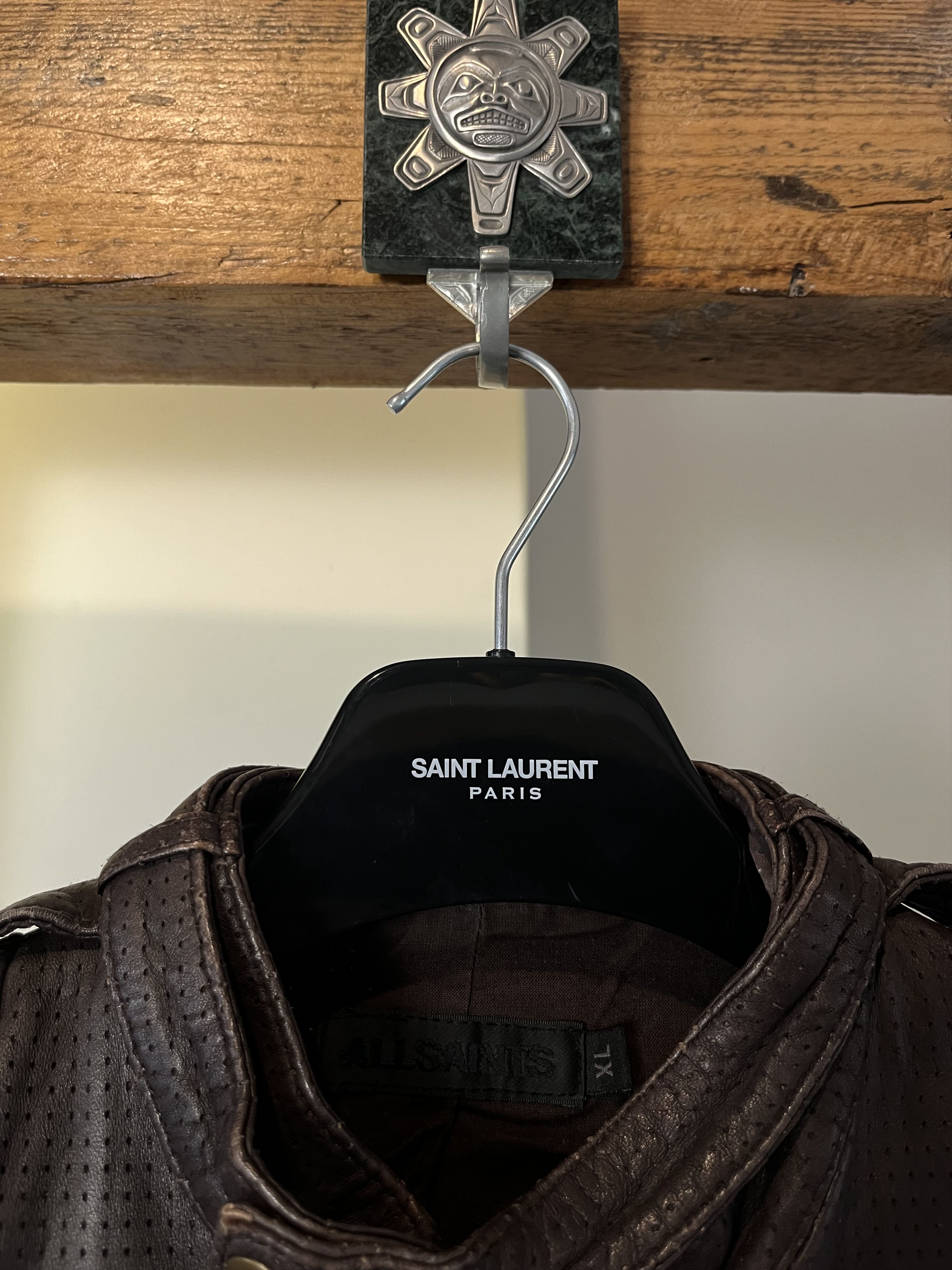 Allsaints × Vintage Vintage 07' Allsaints Perforated Leather Jacket Size US XL / EU 56 / 4 - 7 Thumbnail