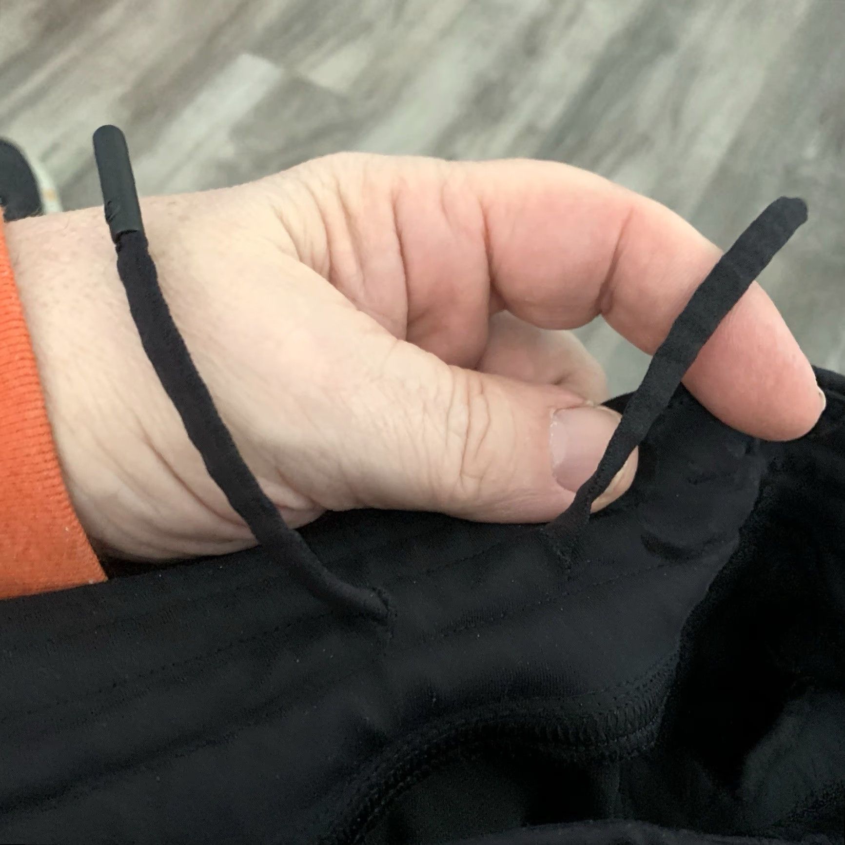 Lululemon LULULEMON Black Gray Striped Nylon Stretch Joggers Mens Small Drawstring Pants Athletic Sockets? No. (oops) Size ONE SIZE - 3 Thumbnail