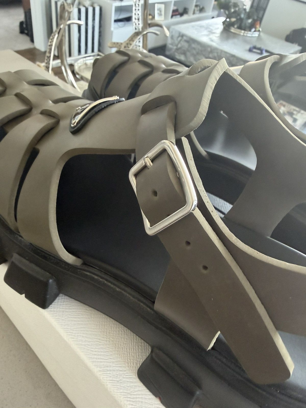 Prada Prada monolith sandals Size US 13 / EU 46 - 4 Thumbnail
