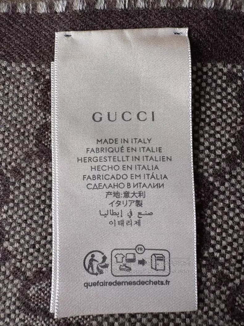Gucci Gucci Brown and blue old flower full print double-sided sc Size ONE SIZE - 7 Thumbnail