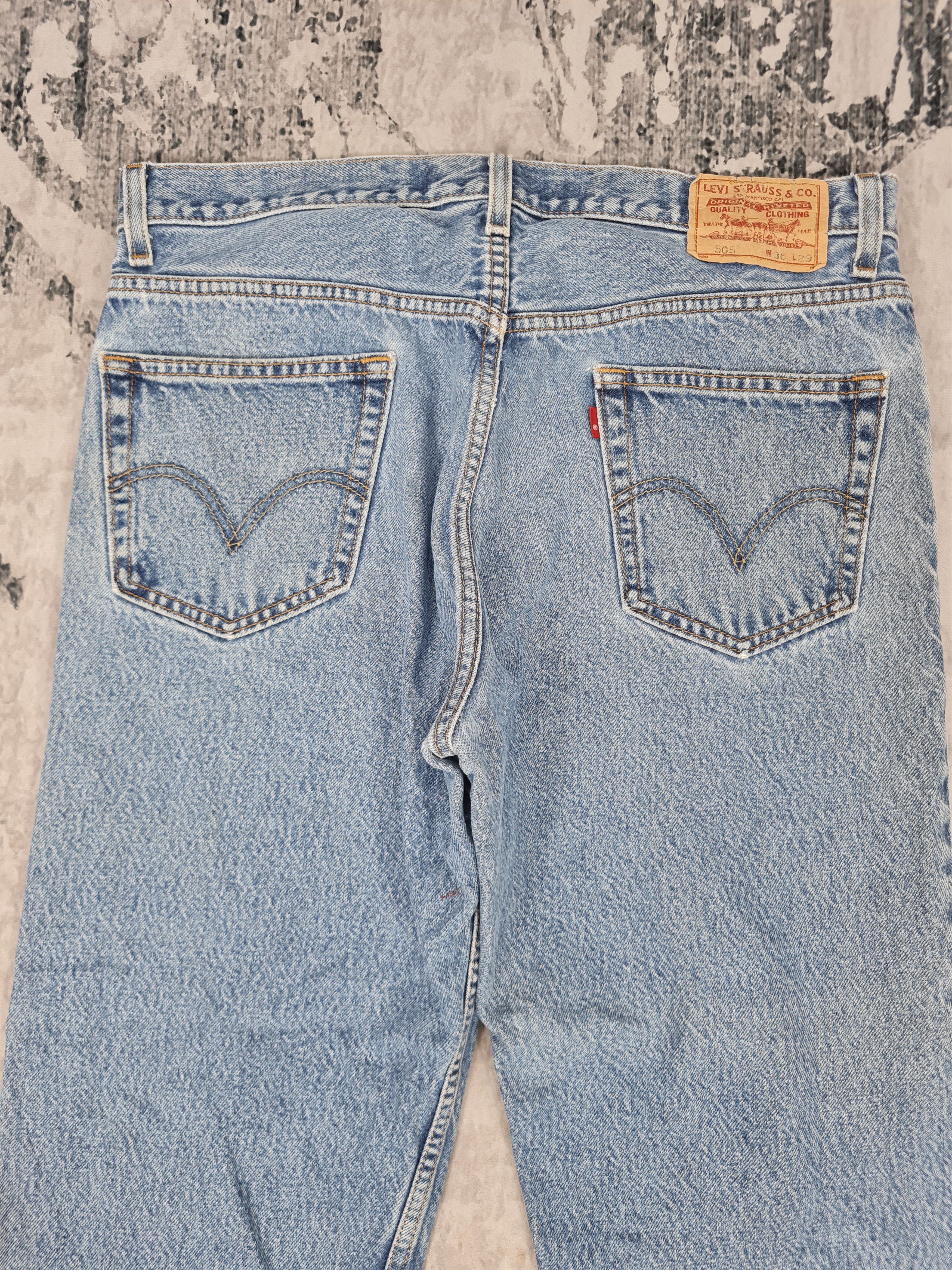 Levi's Vtg LEVIS 505 Single R Faded Cropped Jeans L0351 Size 36X28 Size US 36 / EU 52 - 8 Thumbnail