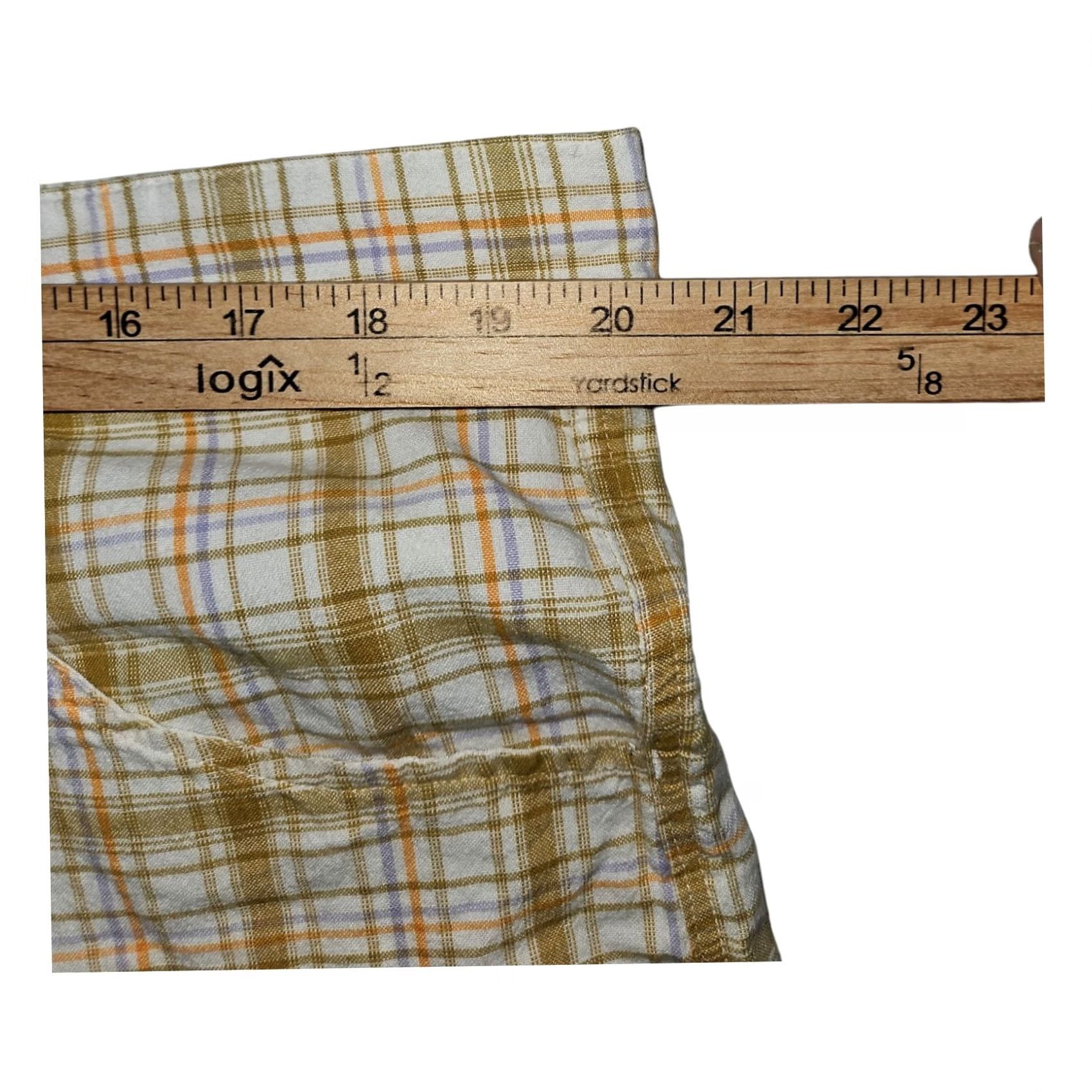 Phat Farm VINTAGE Phat Farm Shorts Men 40 White Brown Plaid Mid Rise Lightweight Embroidered Logo 90s Mens Shorts Size US 40 / EU 56 - 3 Thumbnail