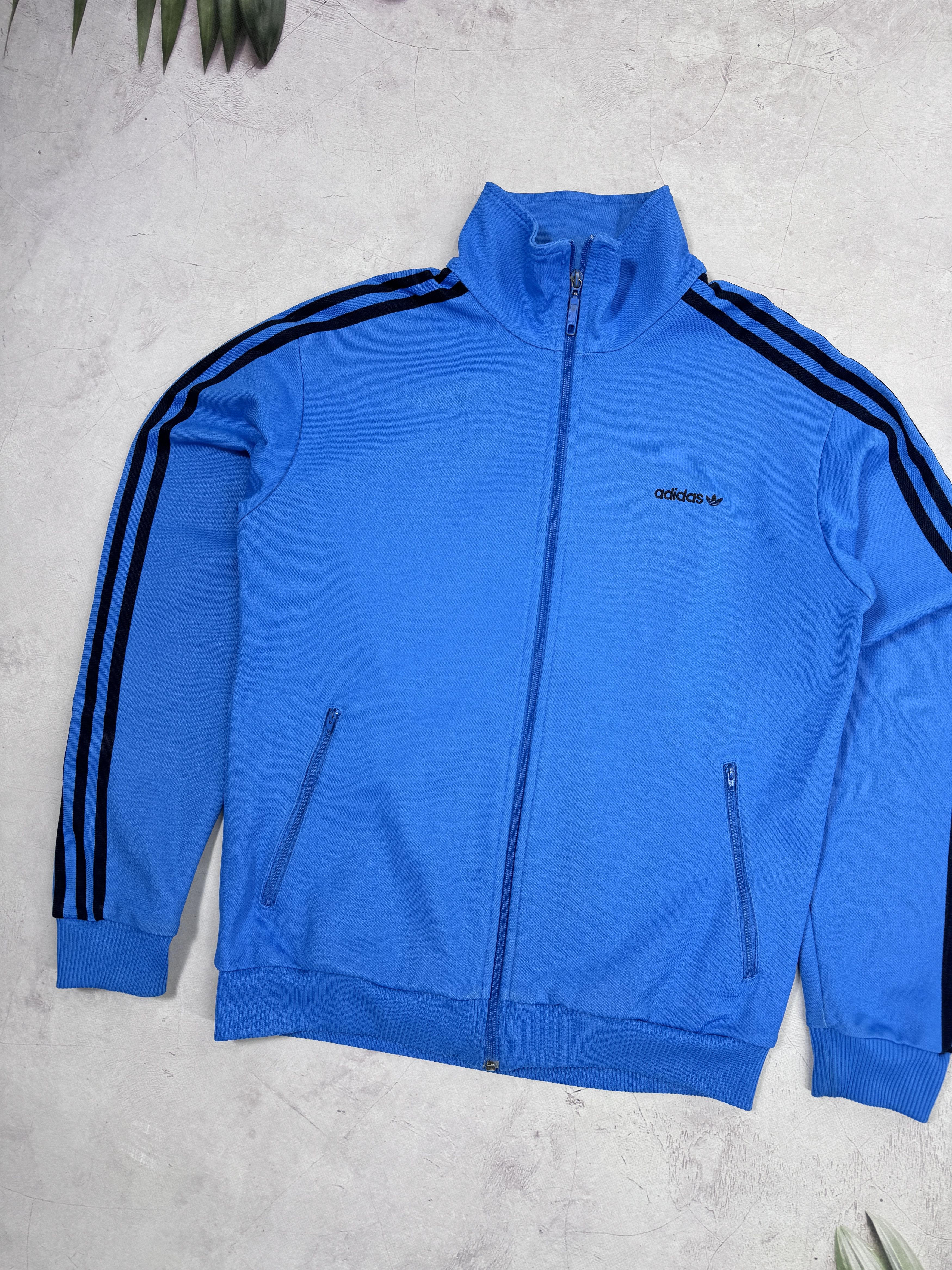 Adidas × Vintage Y2K Adidas Track Jacket Blue & Black Stripes Size US M / EU 48-50 / 2 - 2 Thumbnail