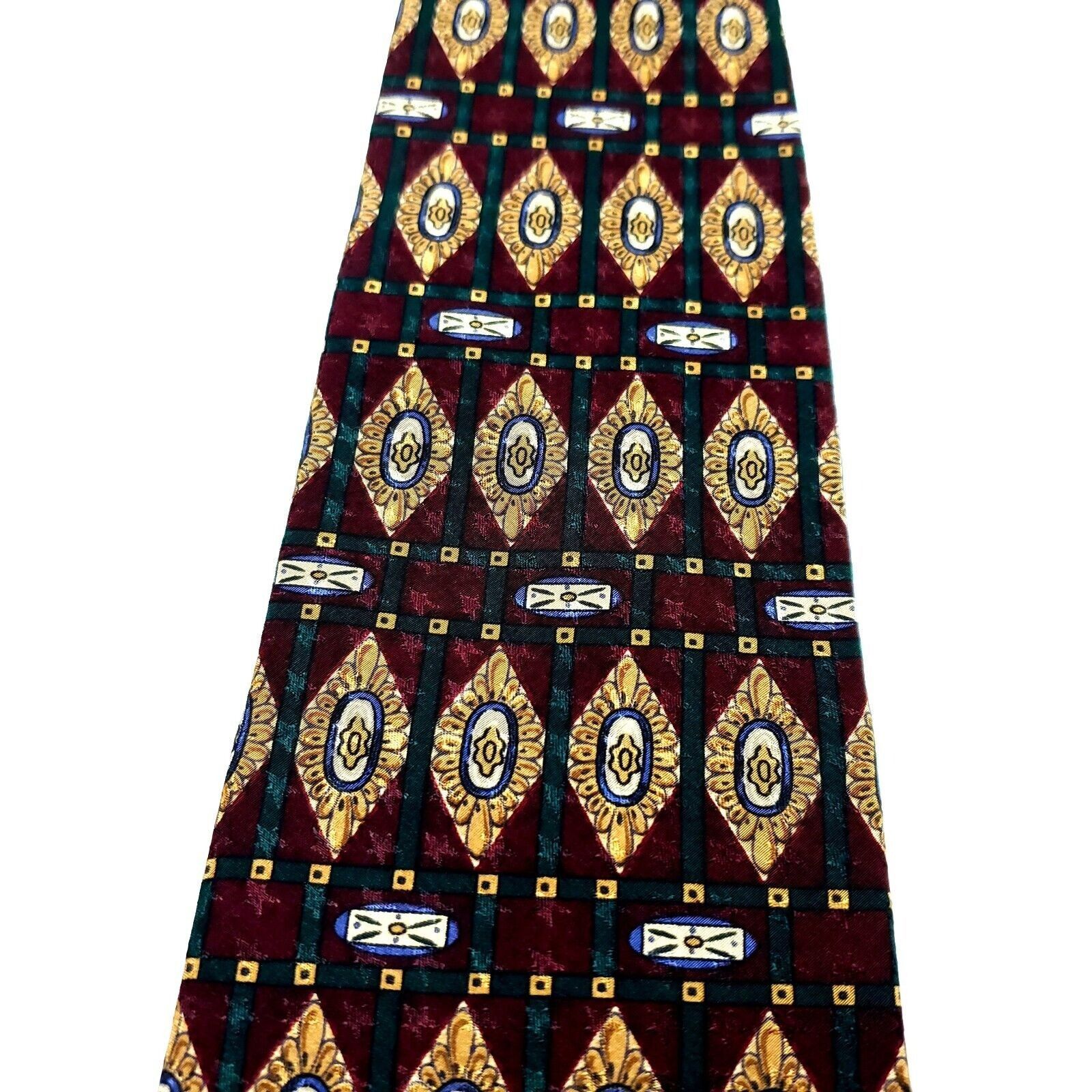 Gap Gap Silk Tie Print Maroon Red Geometric Size ONE SIZE - 2 Thumbnail