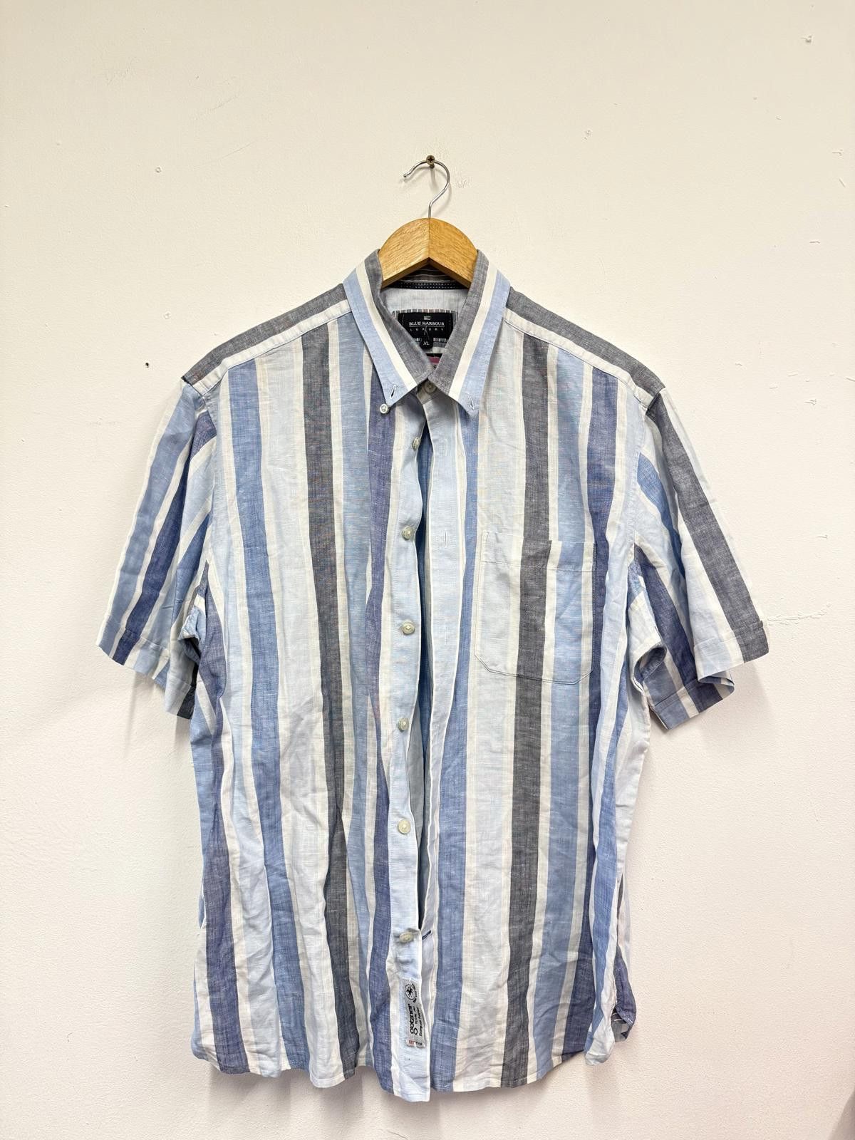 Other Blue Harbour Luxury Men's Striped Short Sleeve Shirt XL Size US XL / EU 56 / 4 - 1 Thumbnail