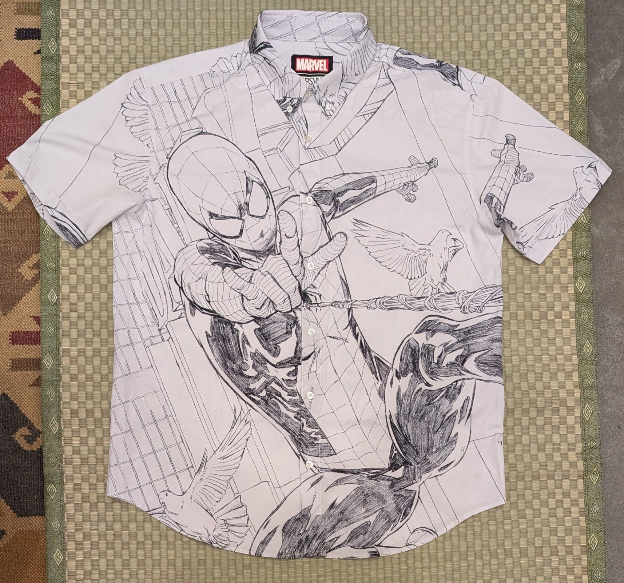 Marvel Comics RSVLTS x Marvel Spider-Man “Web Surfing” Kunuflex Shirt Size US XL / EU 56 / 4 - 1 Thumbnail