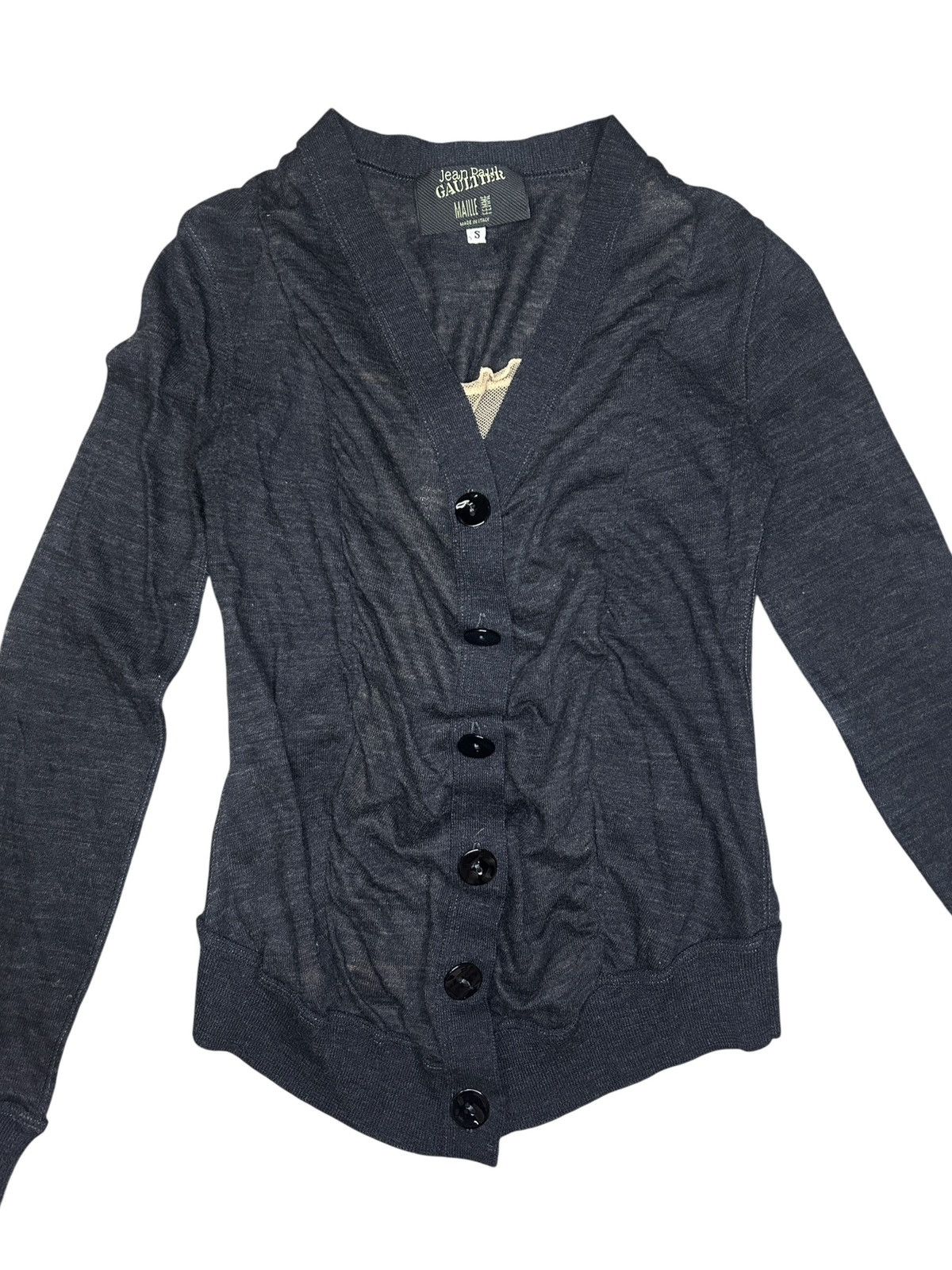 Jean Paul Gaultier 90s Trompe Loeil Cardigan Size S / US 4 / IT 40 - 9 Thumbnail