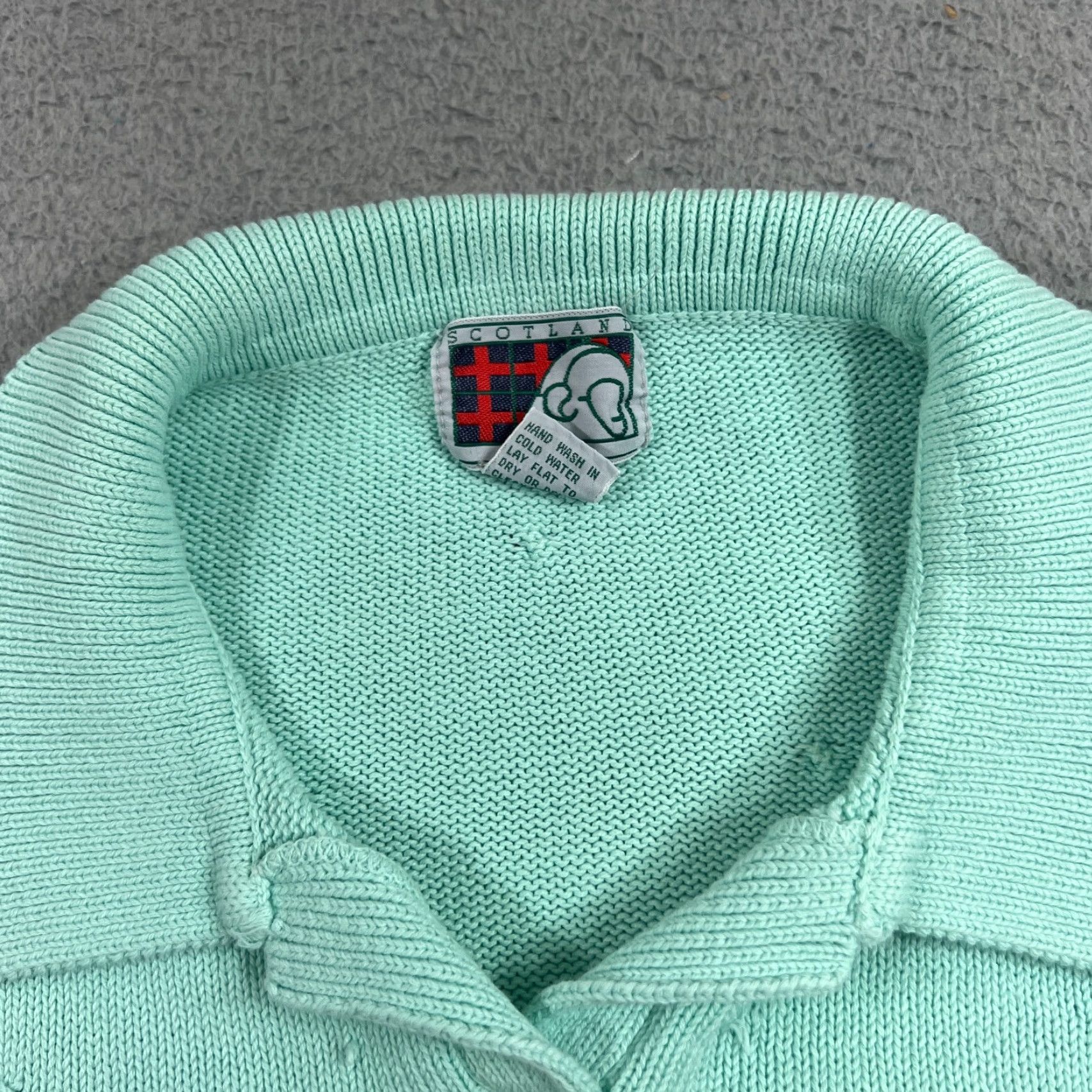 Altea VINTAGE Scotland Yard Knit Sweater Vest Top Teal Sleeveless Medium Women Size M / US 6-8 / IT 42-44 - 2 Thumbnail