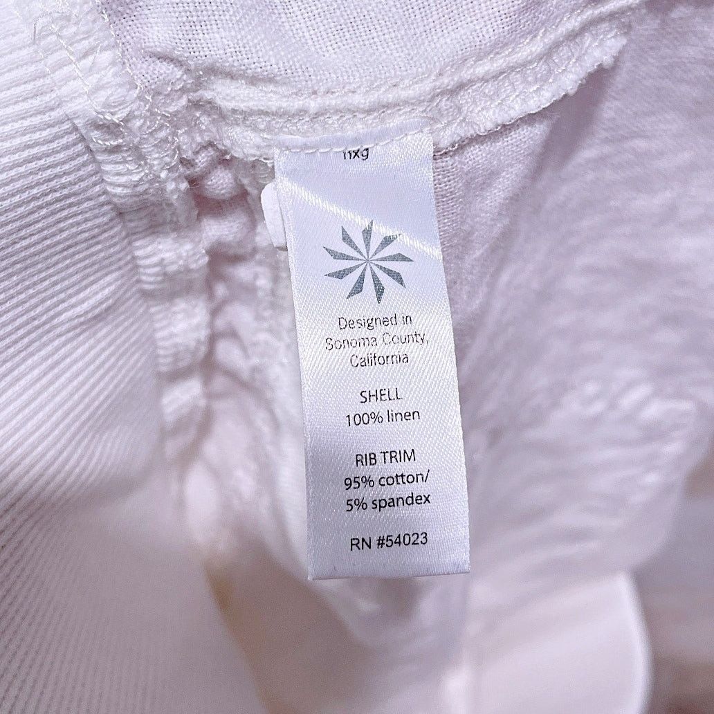 Athleta Athleta Linen Creston Midi Shorts White Pull On Womens 0 Size 25" / US 0 / IT 36 - 4 Thumbnail