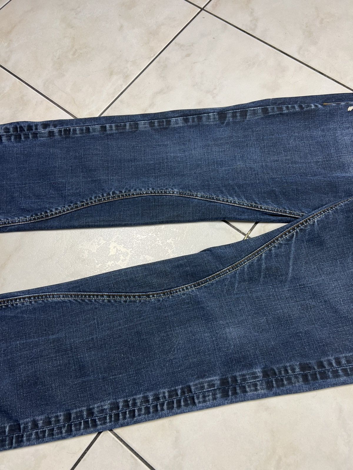 Evisu Vintage Soone denim distressed y2k selvedge jeans navy japan Size US 32 / EU 48 - 9 Thumbnail