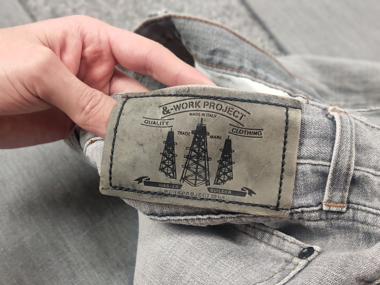 Vintage Dolce & Gabbana Work Project Faded Gray Denim Jeans