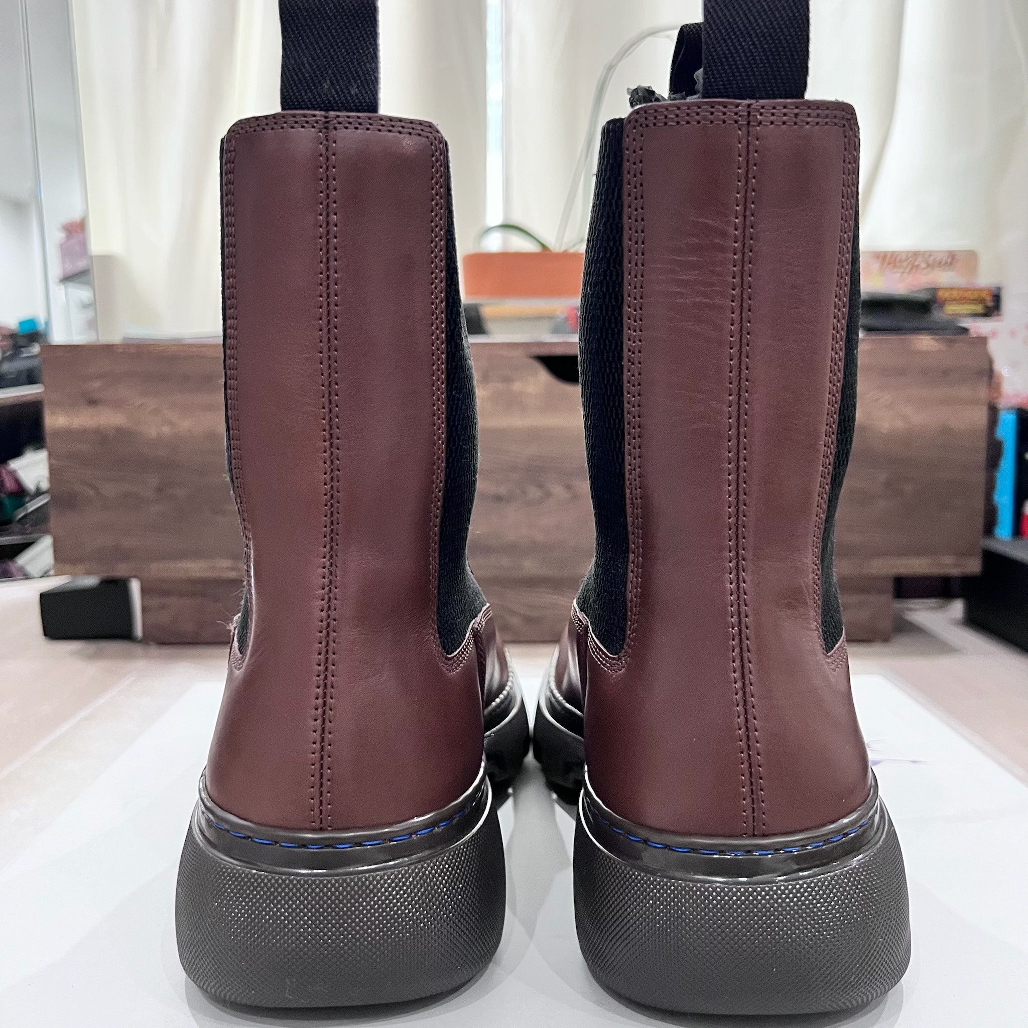 Burberry Burberry Creeper Chunky Sole Leather Chelsea Slip On Boots Size US 9 / EU 42 - 3 Thumbnail
