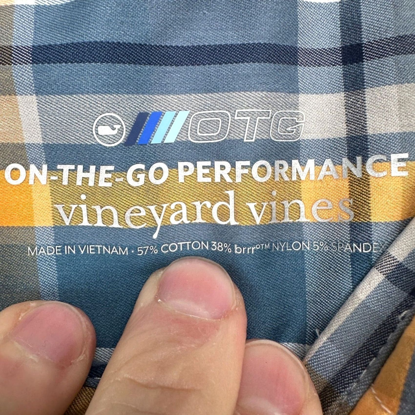 Vineyard Vines Vineyard Vines On The Go Shirt Men M Blue Plaid Button-Up OTG NEW Size US M / EU 48-50 / 2 - 4 Thumbnail