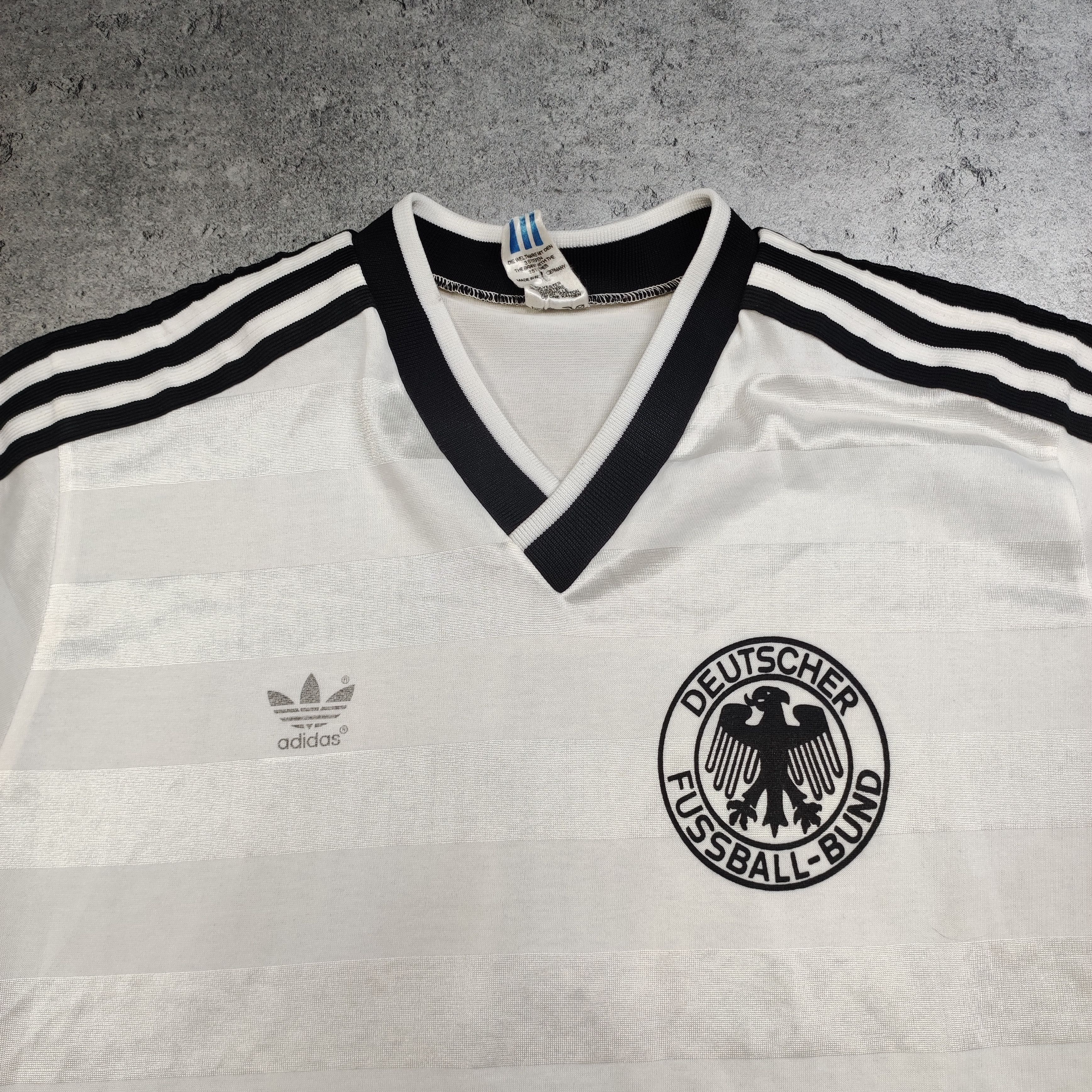 Vintage RARE Germany EURO 1984 Football Adidas Match Jersey Size US L / EU 52-54 / 3 - 5 Thumbnail