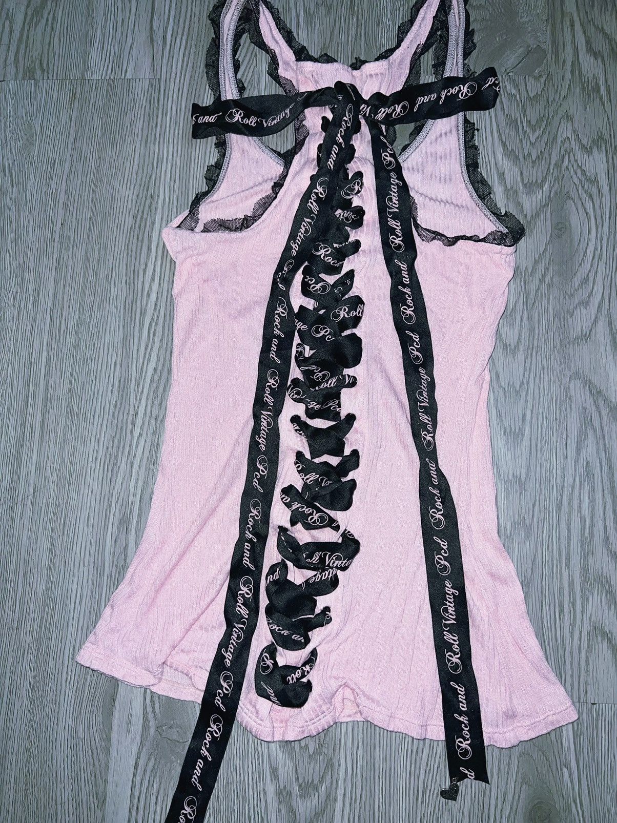 Japanese Brand Pussycat Dolls Shhh…lolita lace up tank top 🎀🖤 Size M / US 6-8 / IT 42-44 - 8 Thumbnail