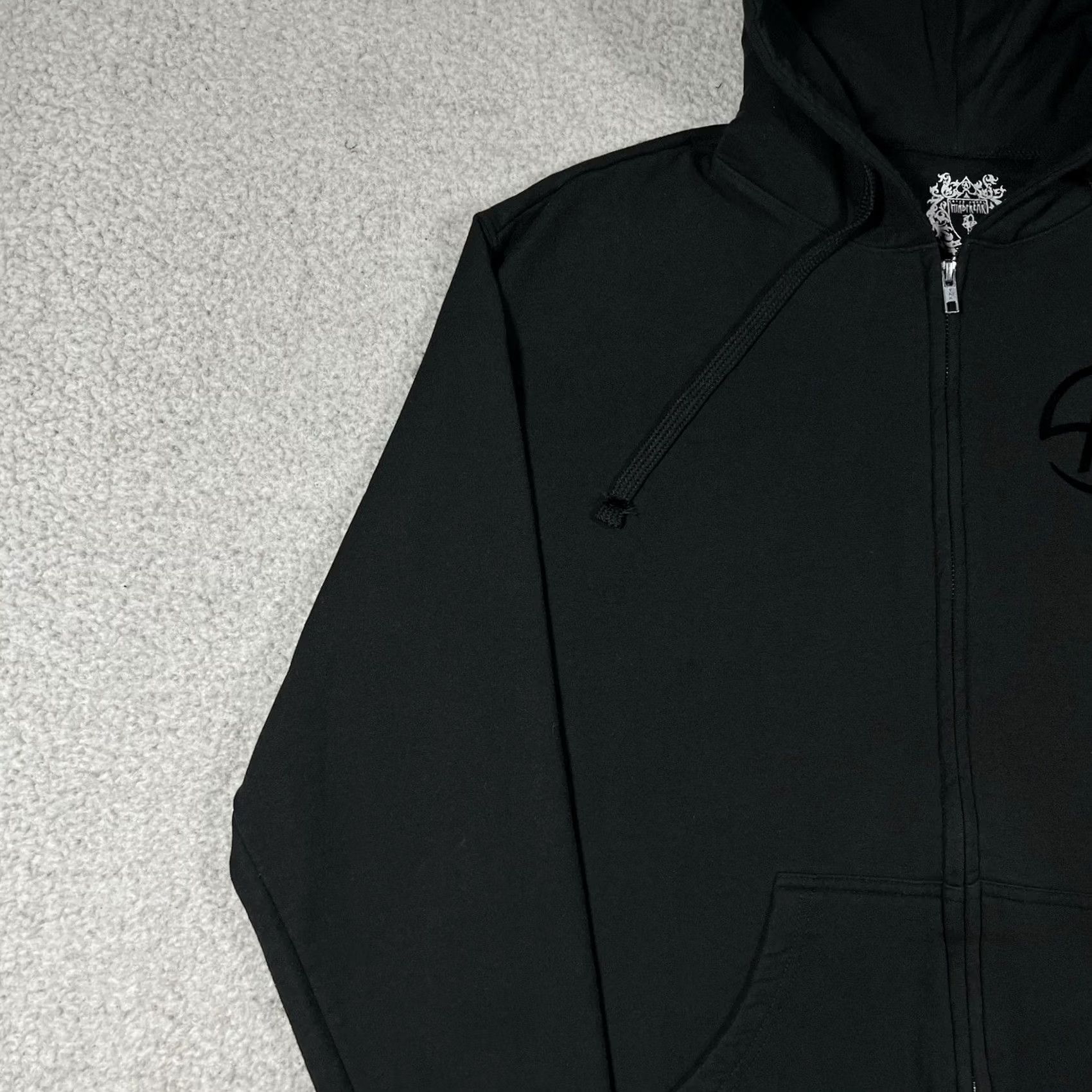 Vintage Criss Angel Hoodie Mens L Full Zip Mindfreak RAW Magician Y2K Sweatshirt Black Cotton Polyester Fleece Hooded Pockets Zip Winter Spring Fall Regular Size US L / EU 52-54 / 3 - 7 Thumbnail