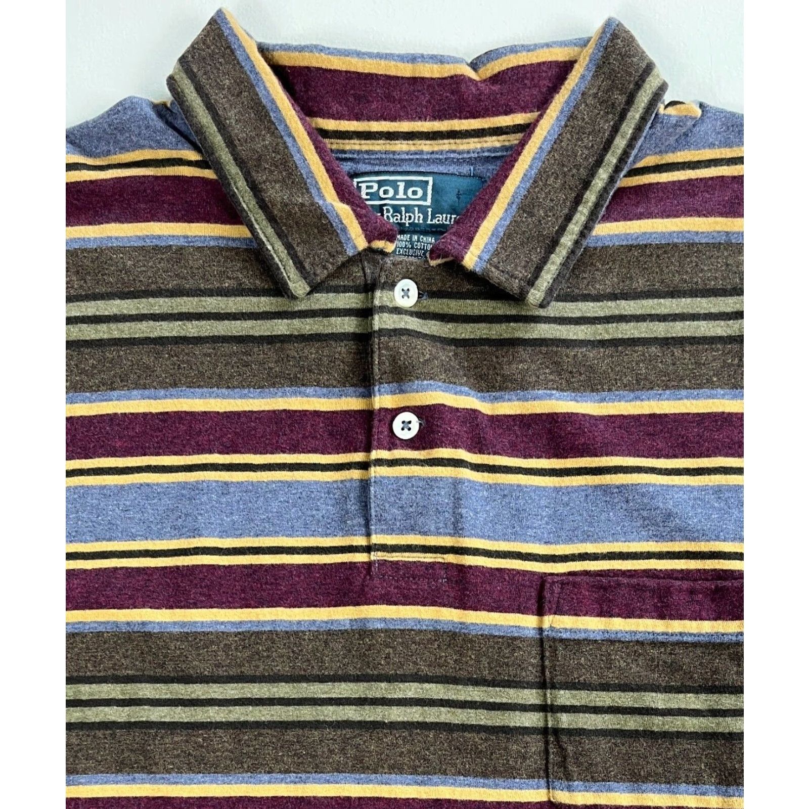Polo Ralph Lauren Polo Ralph Lauren Polo Shirt Striped Multicolor Soft Sz L Mens Polo Shirt Size US L / EU 52-54 / 3 - 3 Thumbnail