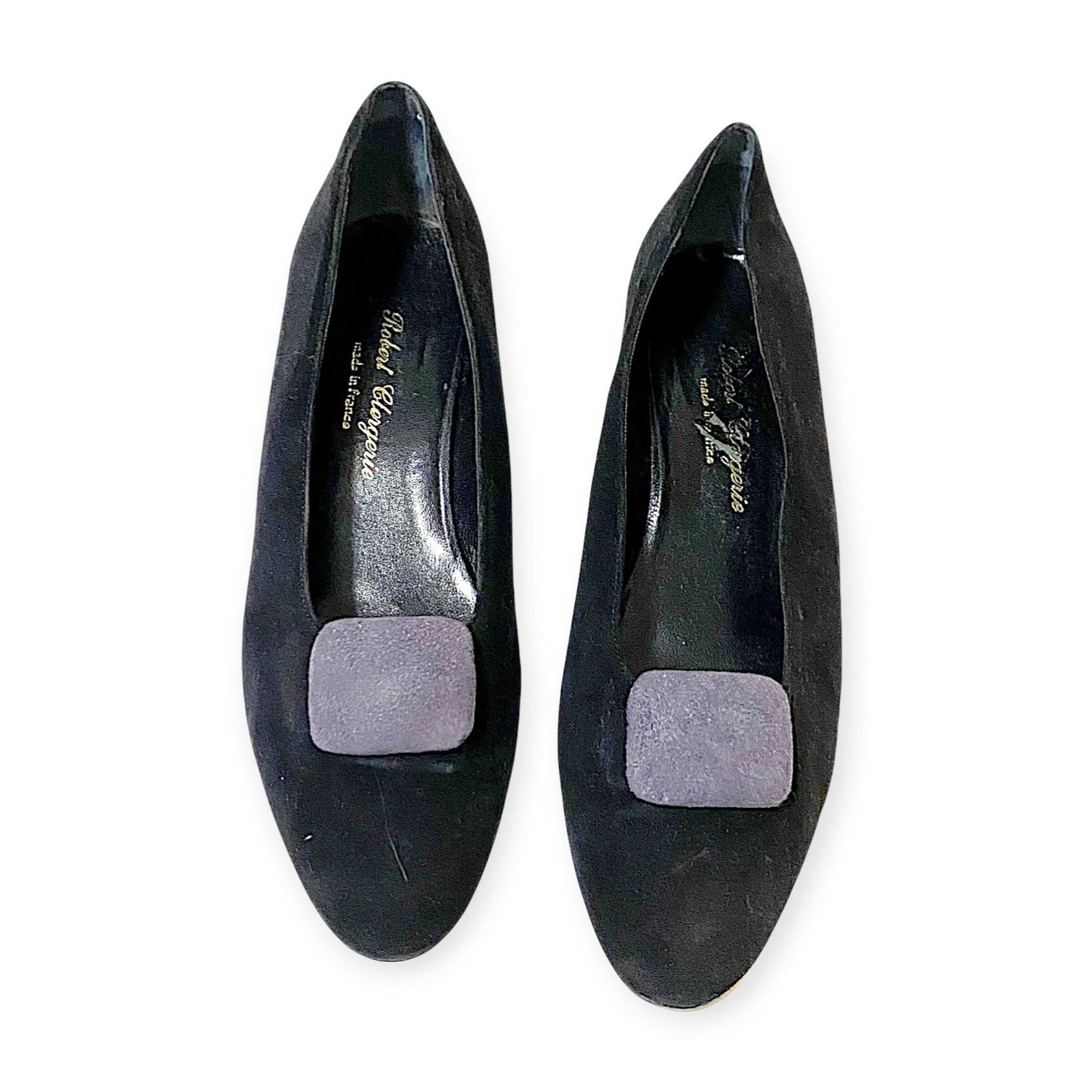 Robert Clergerie 1990s Clergerie Suede Pumps w/ Removable Ornament Sz 7 Size US 7 / IT 37 - 5 Thumbnail