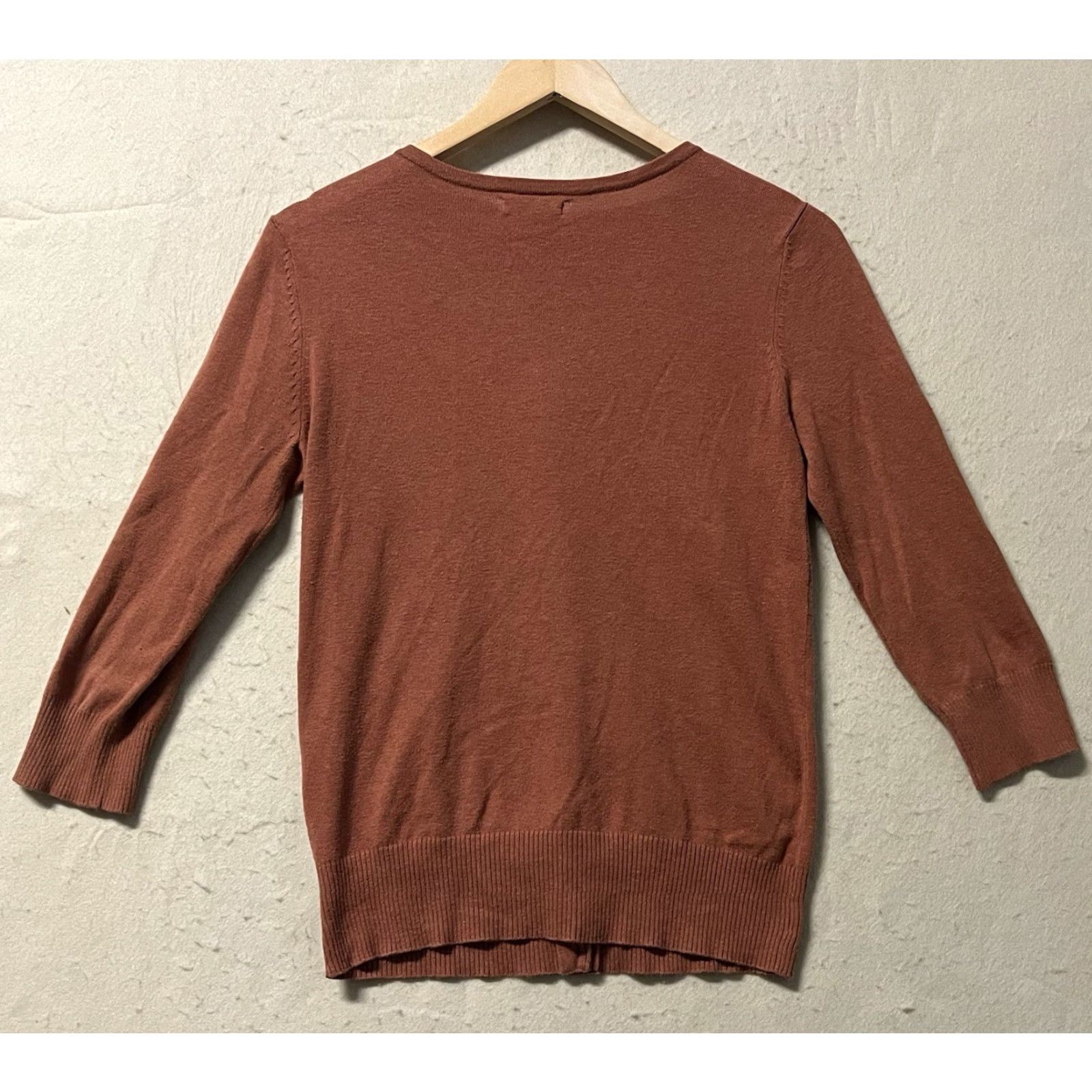 Vintage Abound Womens Red Button Up Top L Long Sleeve Casual Shirt Blank Regular Size L / US 10 / IT 46 - 2 Thumbnail