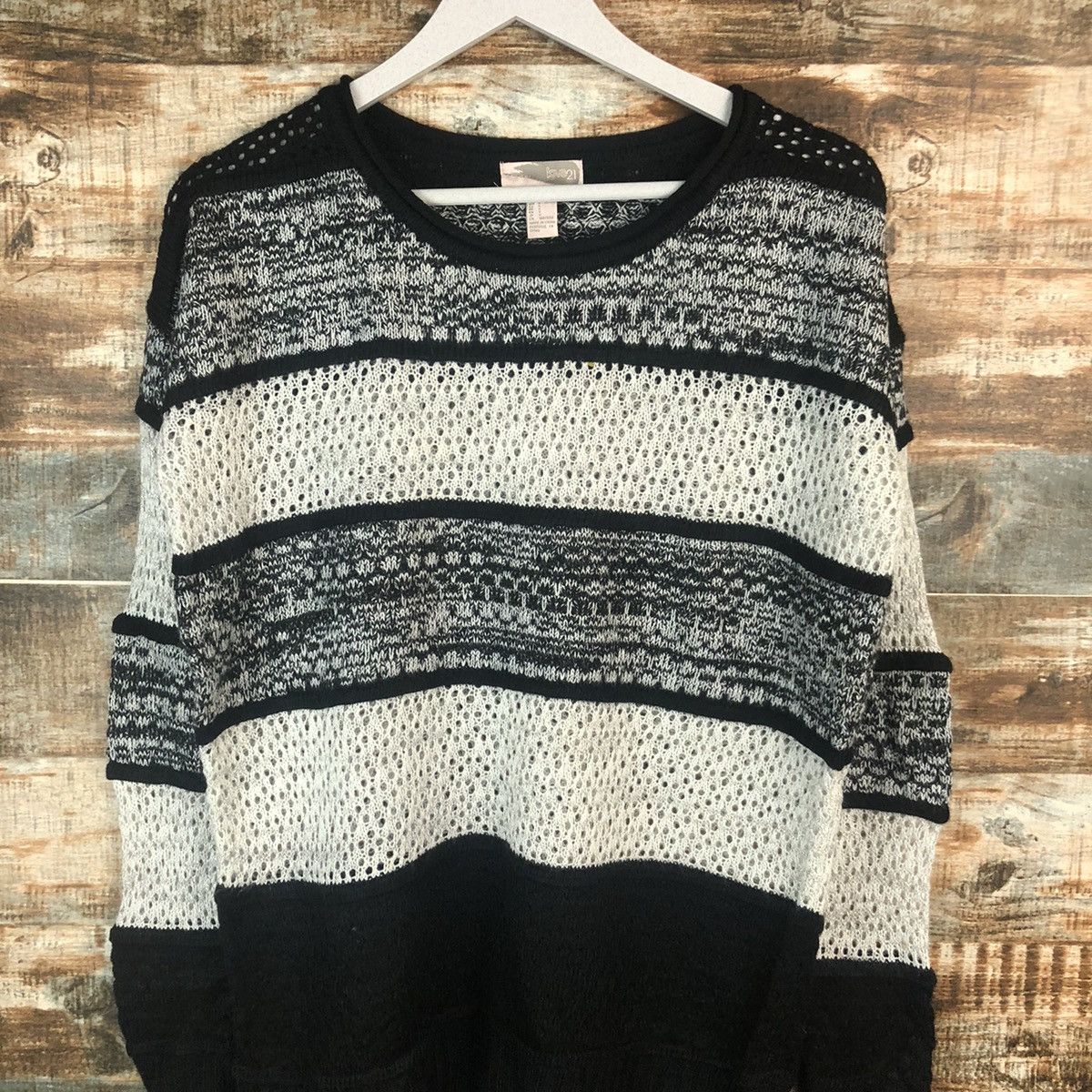 Vintage Bvet 21 Stripe Black Knitwear #A1463 Size US S / EU 44-46 / 1 - 5 Thumbnail