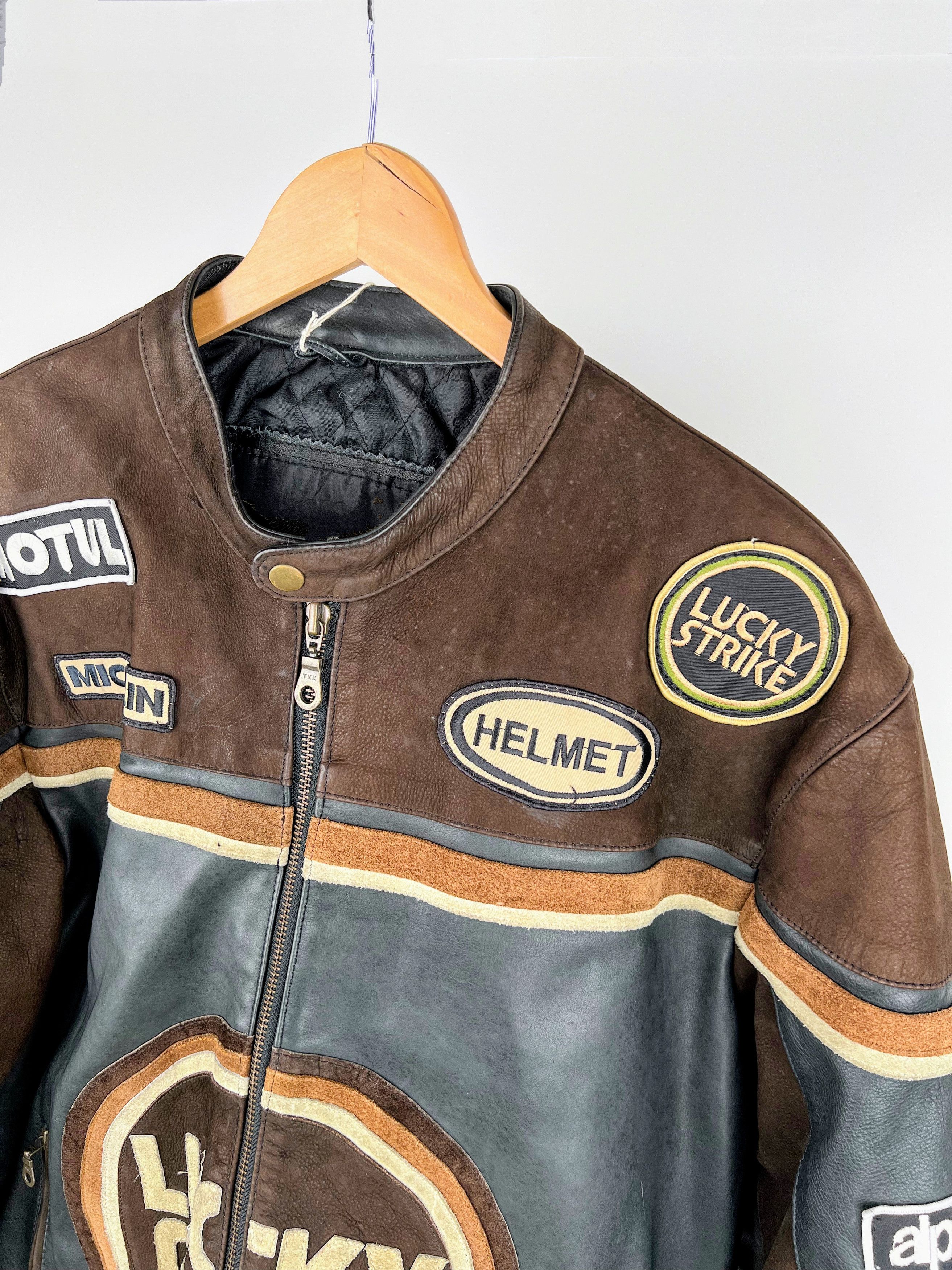 Other 🔥🔥 RARE LUCKY STRIKE LEATHER JACKET RETRO STREETWEAR Size US L / EU 52-54 / 3 - 3 Thumbnail