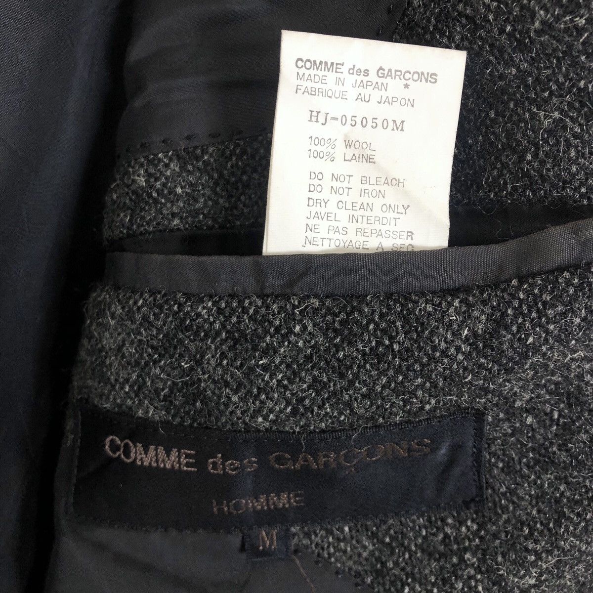 Comme des Garcons Vintage 90s Comme Des Garcons Homme Tweed Coat Light Jacket Size US M / EU 48-50 / 2 - 9 Thumbnail