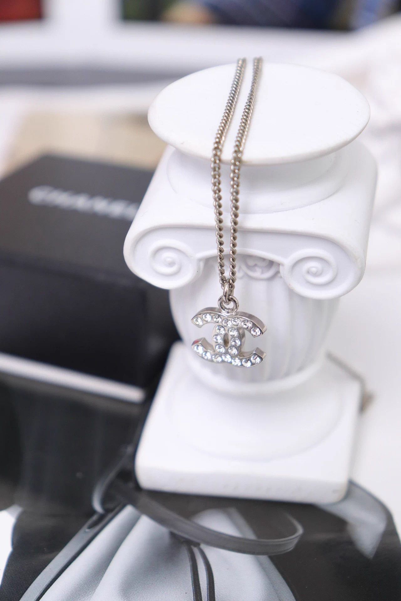 Chanel Chanel Double C crystal 41cm necklace 1.2x1.5cm pendant Size ONE SIZE - 5 Thumbnail
