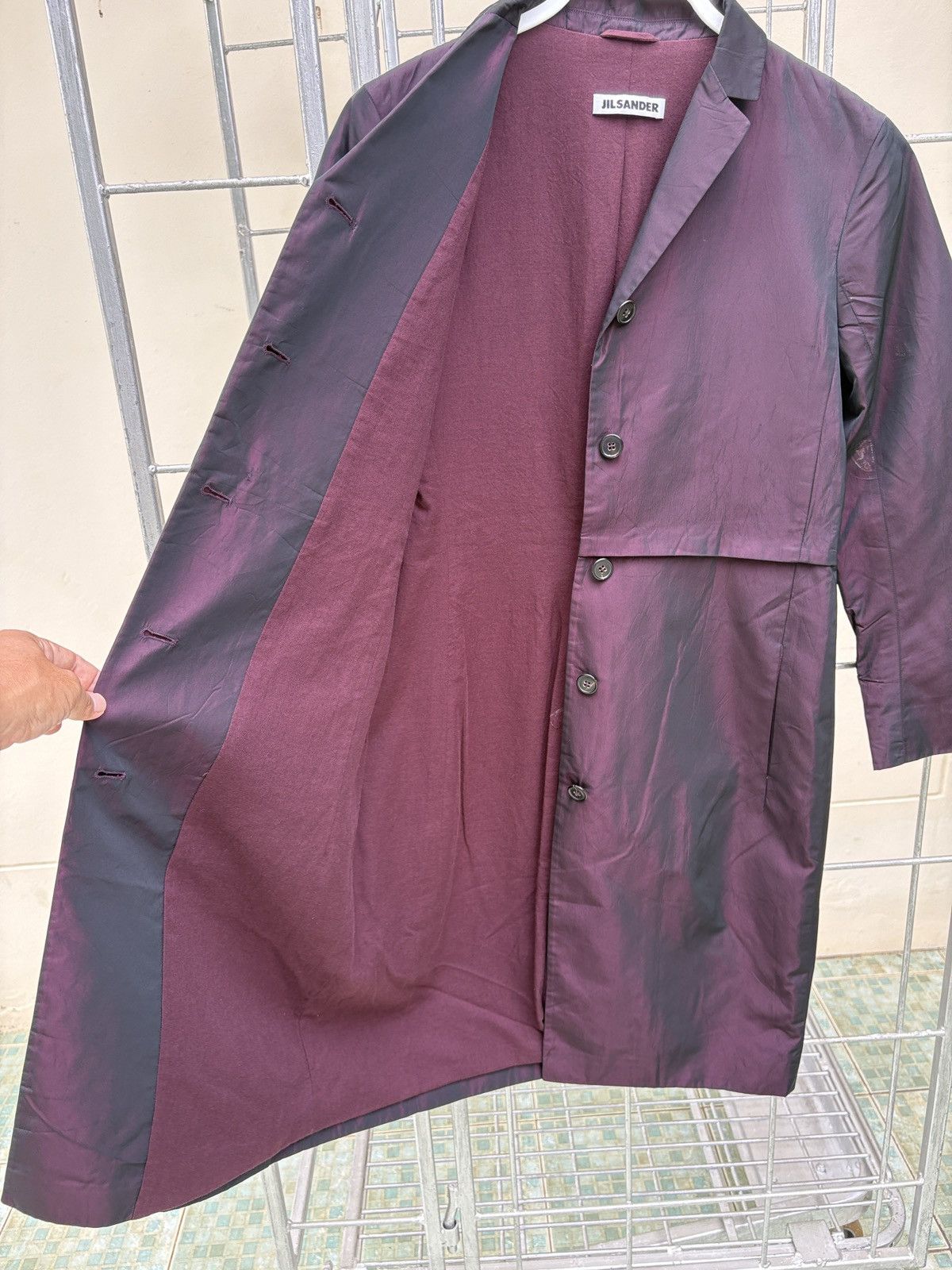 Jil Sander JILSANDER red maroon coat Size S / US 4 / IT 40 - 14 Thumbnail
