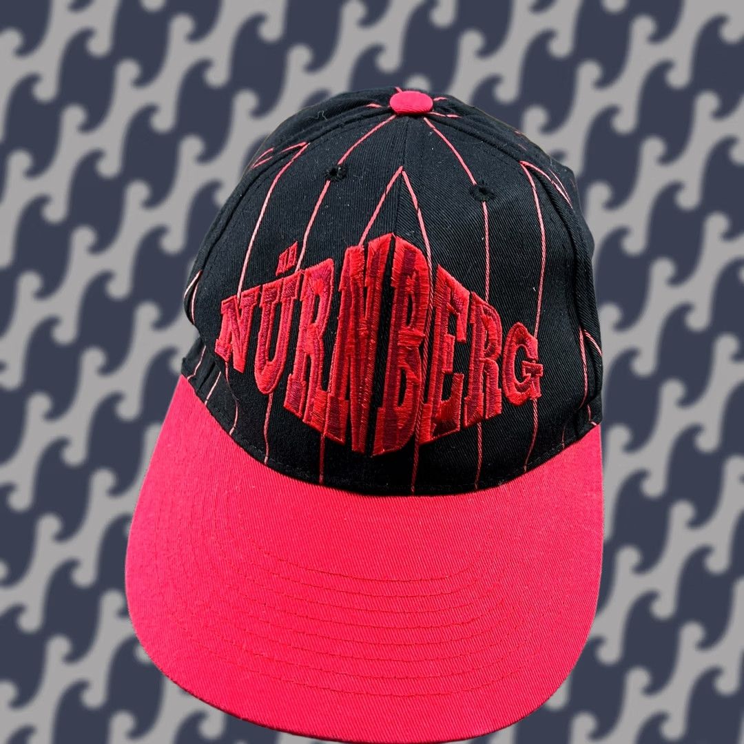 Puma PUMA Cap One Size Black Red Striped Nurnberg FC Vintage 90s Football Soccer Snapback Unisex Adults Mens Womens Size ONE SIZE - 1 Thumbnail