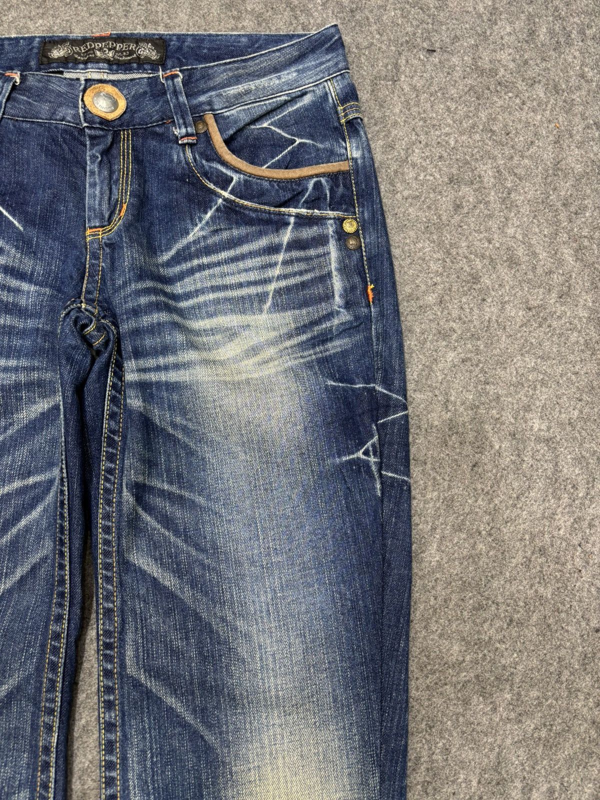 Japanese Brand 💥Sick Design💥Rare The Red Pepper Indian Low Rise Denim F638 Size US 32 / EU 48 - 3 Thumbnail