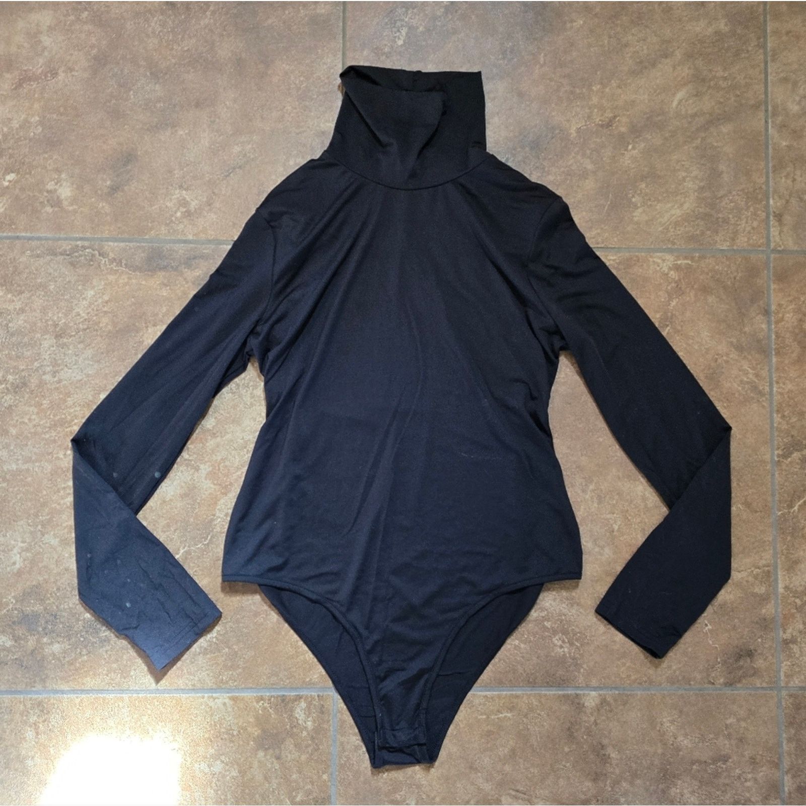 Shein Black | SHEIN | Long Sleeve Turtleneck Bodysuit Size XL / US 12-14 / IT 48-50 - 1 Thumbnail