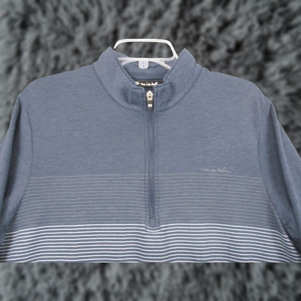TravisMathew Travis Mathew Sweater Men Medium Pullover Navy Stripe Size US M / EU 48-50 / 2 - 1 Thumbnail