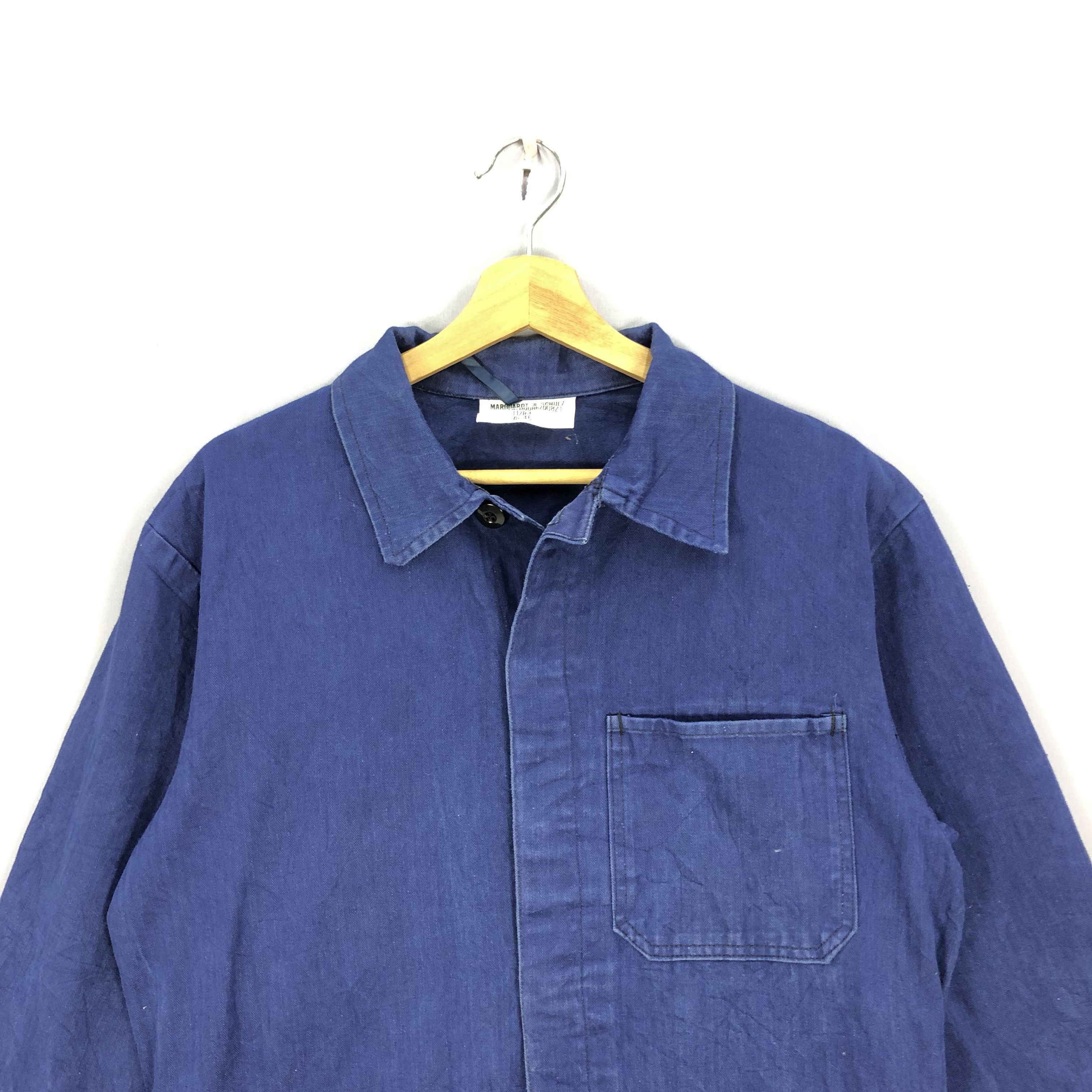 Japanese Brand × Vintage Vintage Marquardt & Schulz Long Coat Work Wear Army Jacket Size US M / EU 48-50 / 2 - 3 Thumbnail