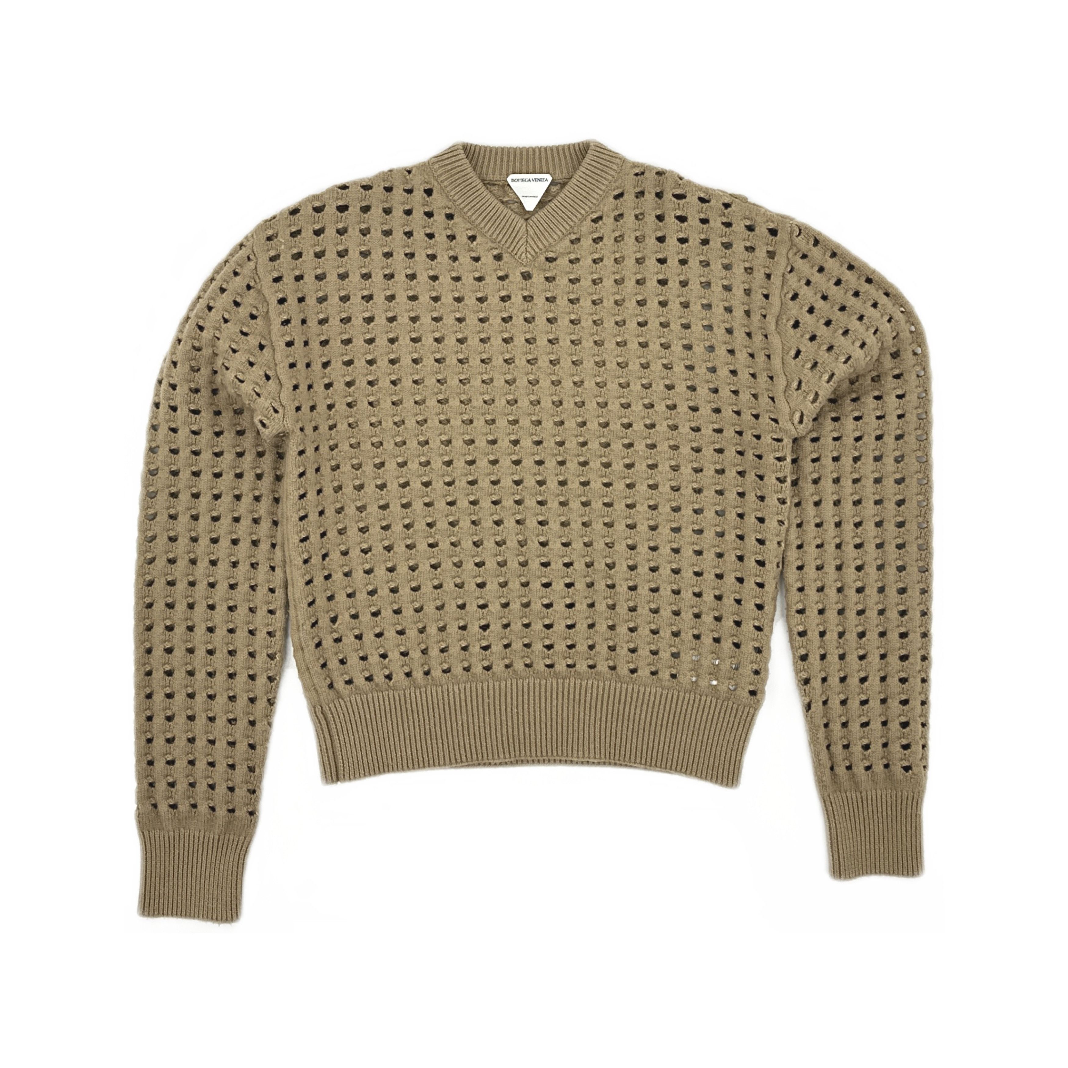 Bottega Veneta Bottega Veneta Openwork V-Neck Sweater Size M Size M / US 6-8 / IT 42-44 - 1 Thumbnail