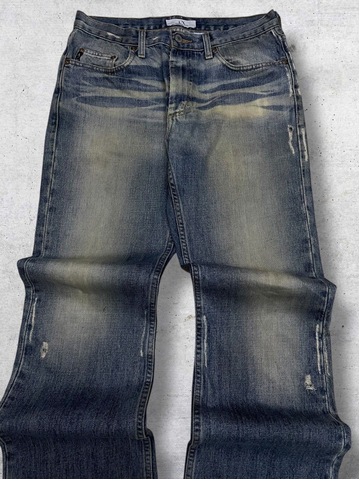Armani Exchange VINTAGE ARMANI EXCHANGE FAMOUS DESIGNER DISTRESSED MUDWASH Size US 30 / EU 46 - 4 Thumbnail