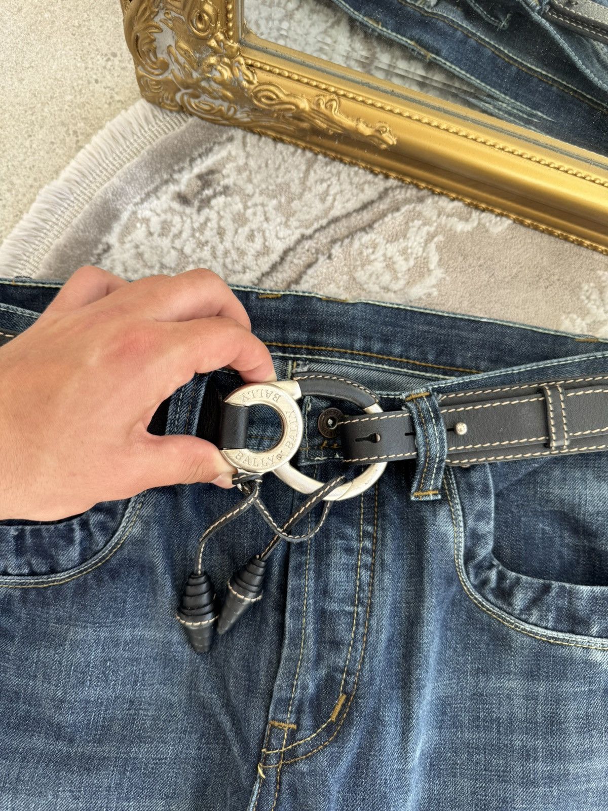 Bally Rare Bally Belt Buckle Black Leather Size ONE SIZE - 2 Thumbnail