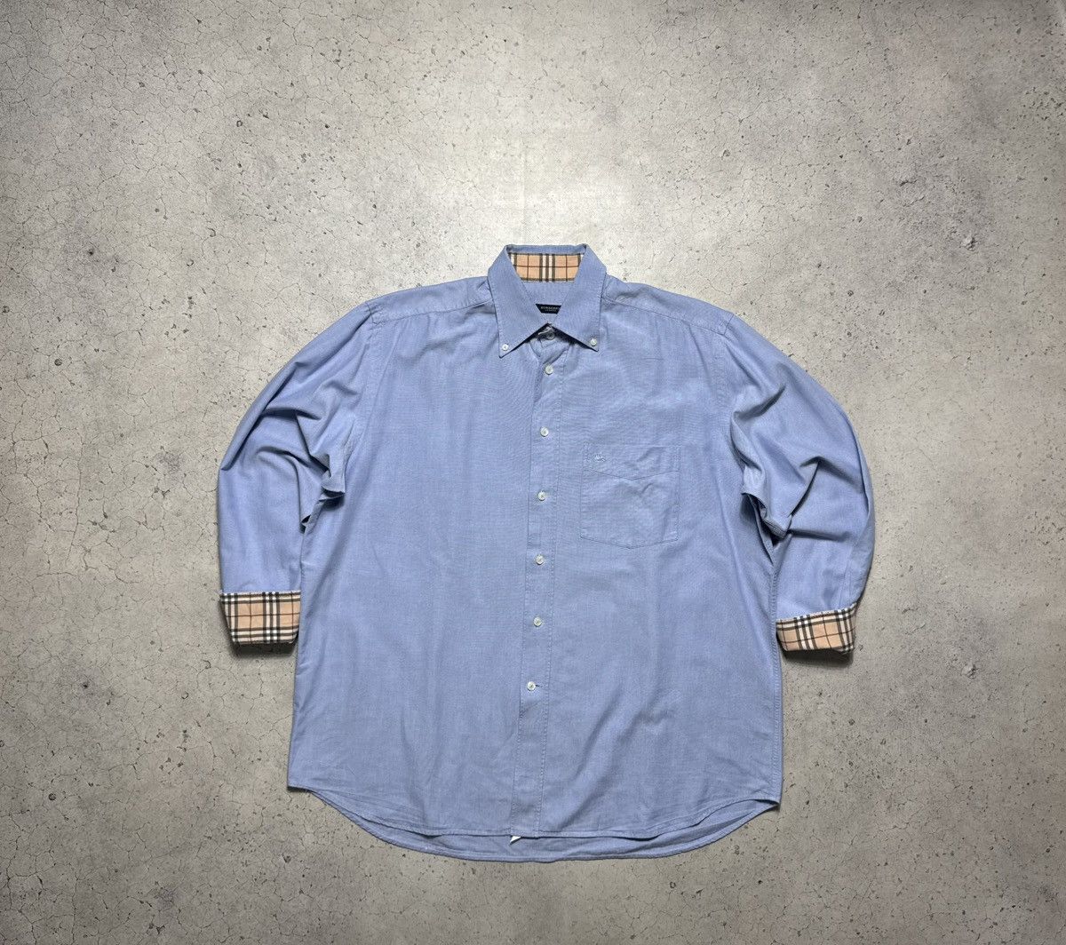 Burberry Burberry London Button Up Luxury Casual Blue Shirt Check Size US XL / EU 56 / 4 - 2 Thumbnail