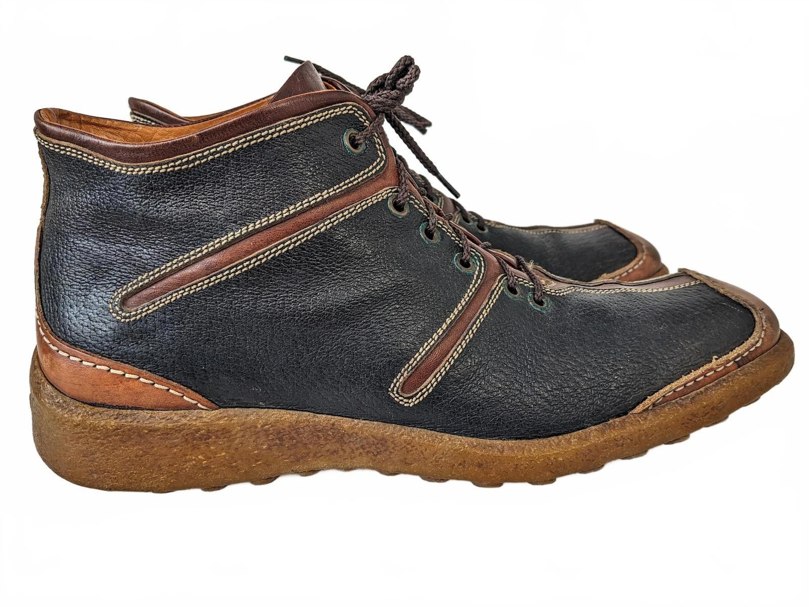 Barracuda Barracuda Old Sail Men Ankle Boots Italy | Black Brown US 8 Size US 8 / EU 41 - 4 Thumbnail