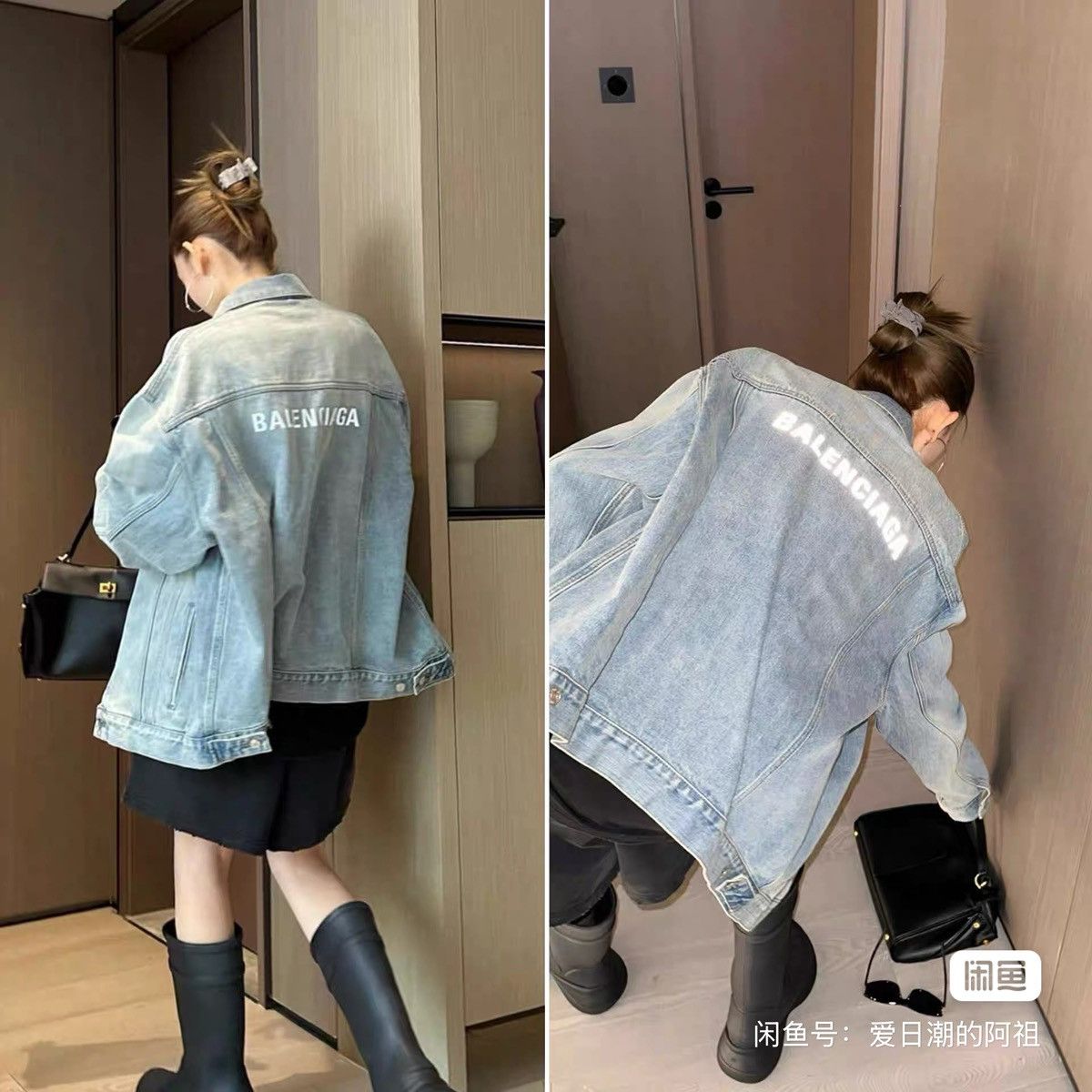 Balenciaga Balenciaga 3m Logo Denim Jacket，size L Size US L / EU 52-54 / 3 - 3 Thumbnail