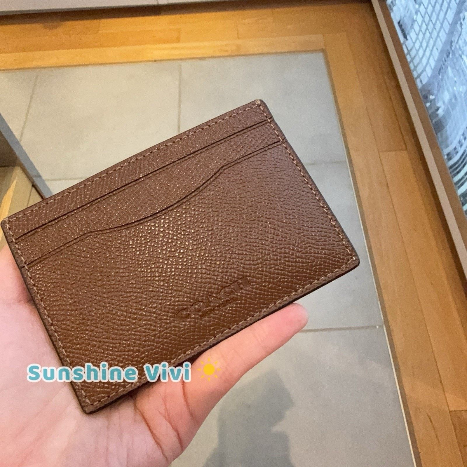 Coach NWT Coach Card Case Money Clip leather Silver/Chestnut cdc79 Size ONE SIZE - 2 Thumbnail