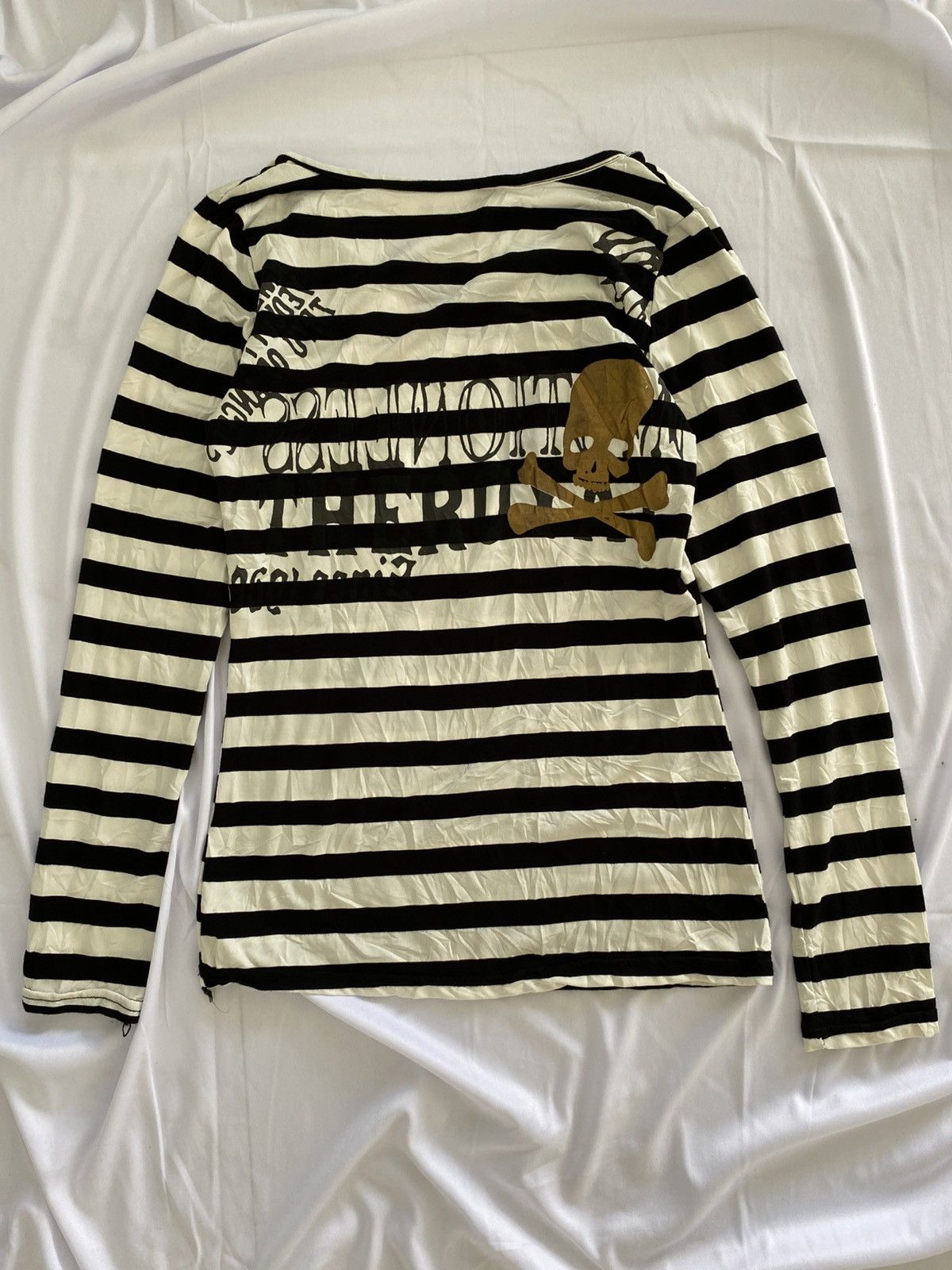 Le Grande Bleu (L.G.B.) Y2k grunge style longgsleeve skull shirt Size XS / US 0-2 / IT 36-38 - 10 Thumbnail