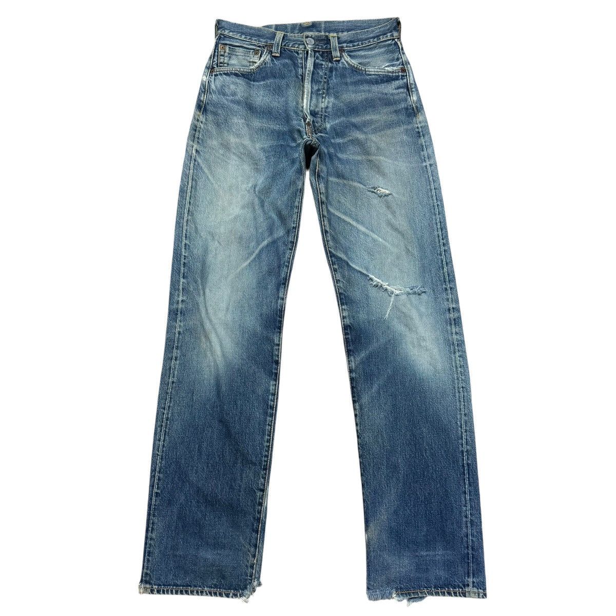 Evisu Vintage Evis Denim Selvedge Jeans Distressed Size US 30 / EU 46 - 2 Thumbnail