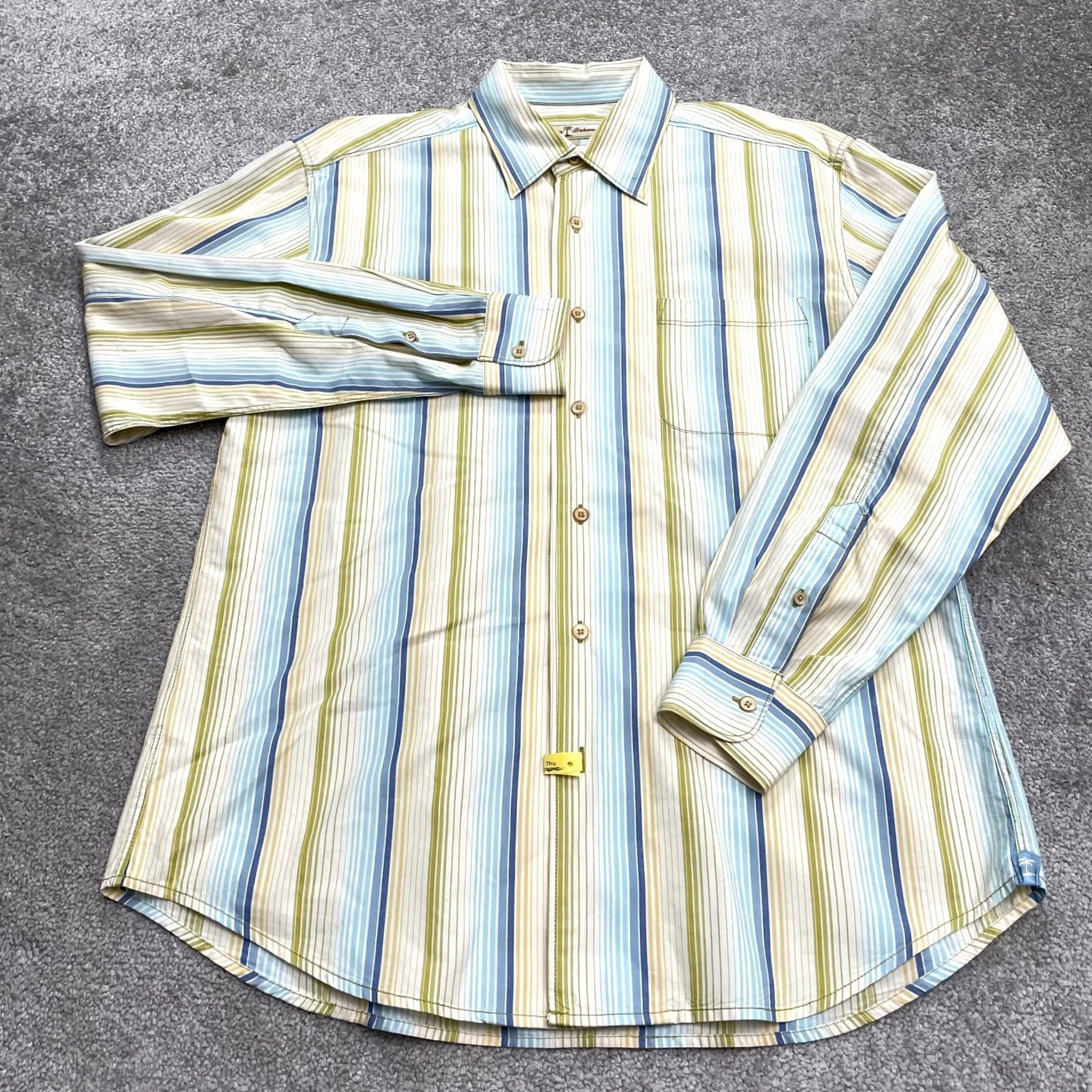 Tommy Bahama Tommy Bahama Button Up Shirt Mens M Multicolor Striped Cotton Long Sleeve Top Size M / US 6-8 / IT 42-44 - 2 Thumbnail