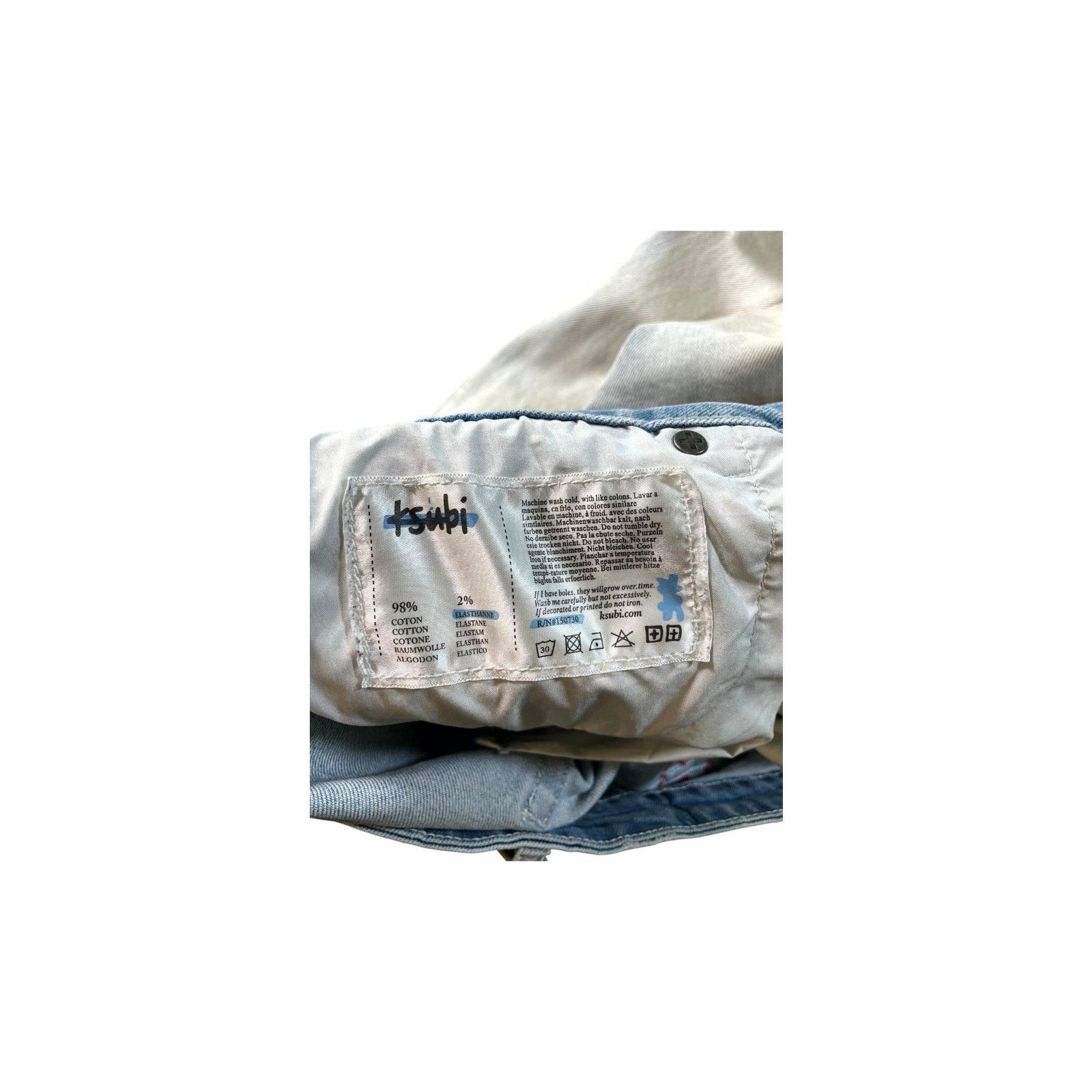 Ksubi Ksubi Light Wash & Red Jeans Size US 34 / EU 50 - 8 Thumbnail