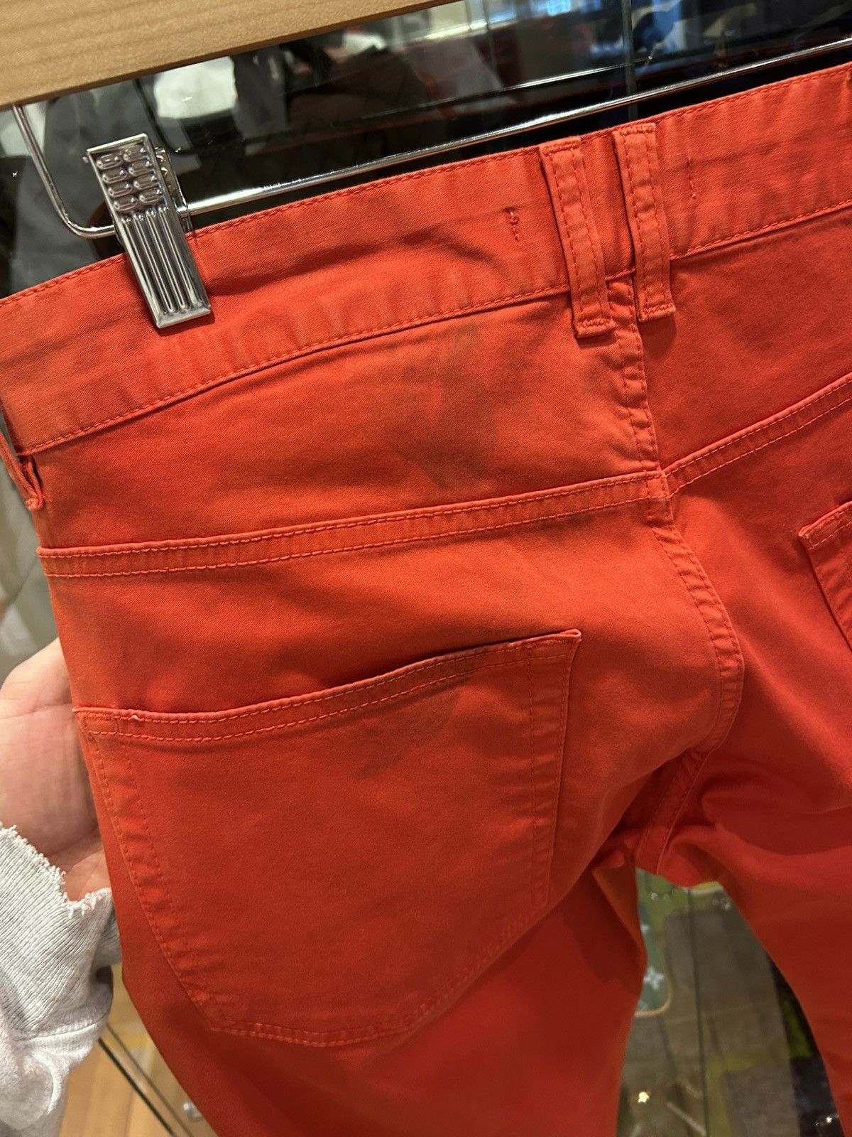 Balmain Pierre Balmain Red Denim Jeans Size US 33 - 3 Thumbnail