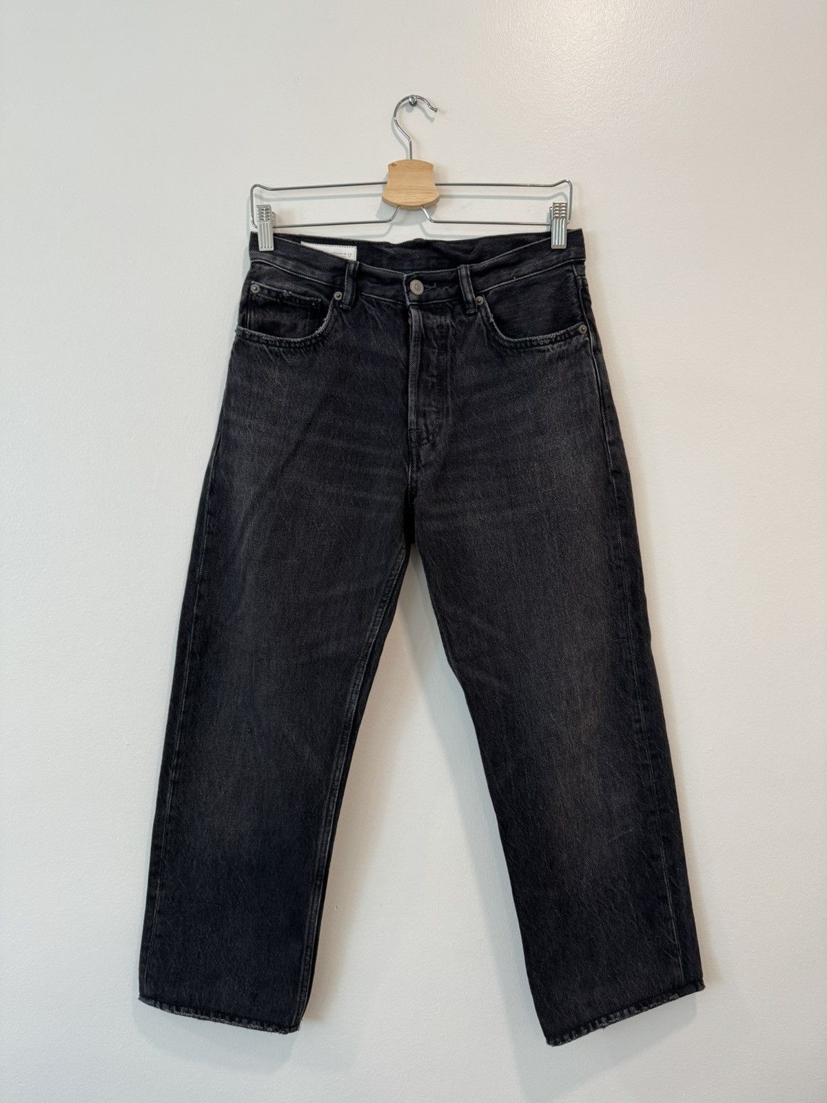 Zara Zara Straight Fit Denim Jeans Charcoal Vintage Black Size 29 Size US 29 - 1 Thumbnail